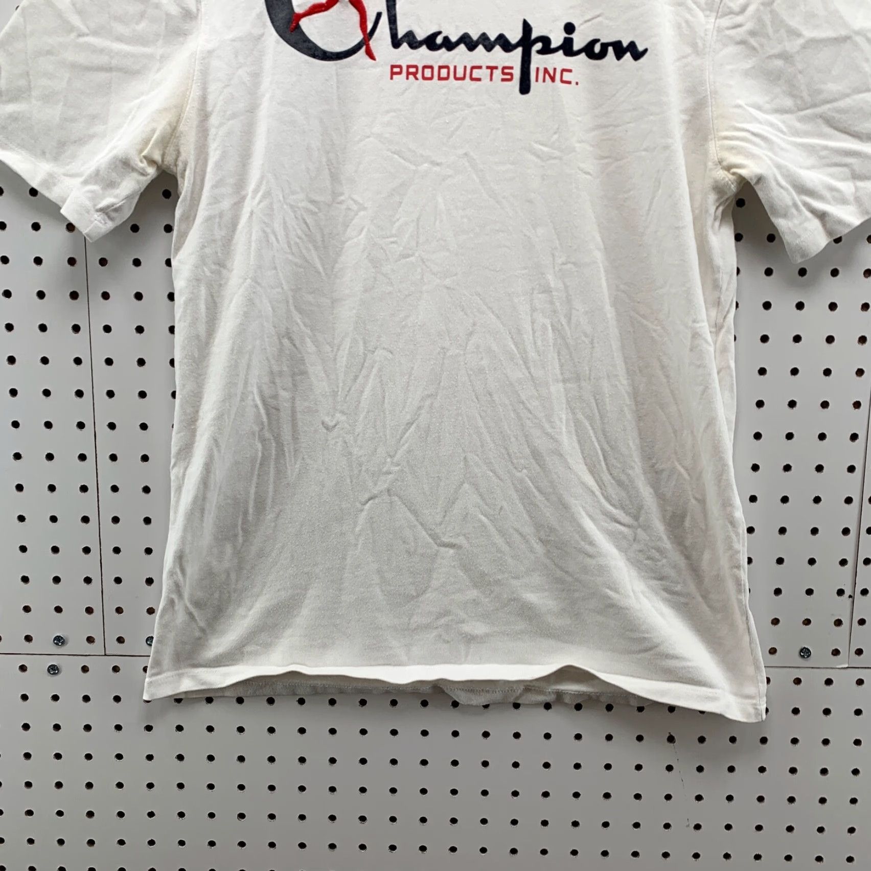 Champion VINTAGE Champion Heritage Shirt Mens Medium White Spell Out Retro Logo Short Sleeve Size US M / EU 48-50 / 2 - 3 Thumbnail