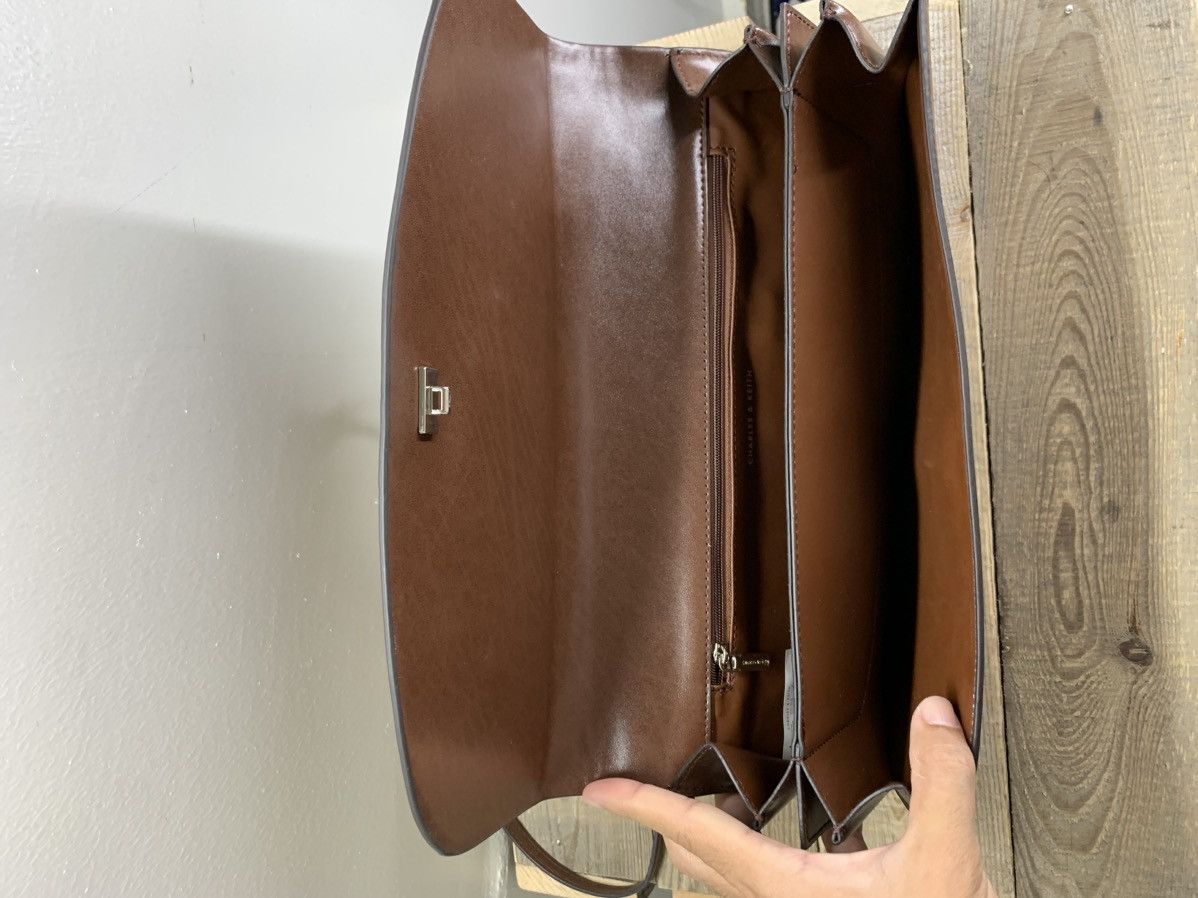 Designer Charles & Keith Brown Single Handle Shoulder Bag Size ONE SIZE - 10 Thumbnail