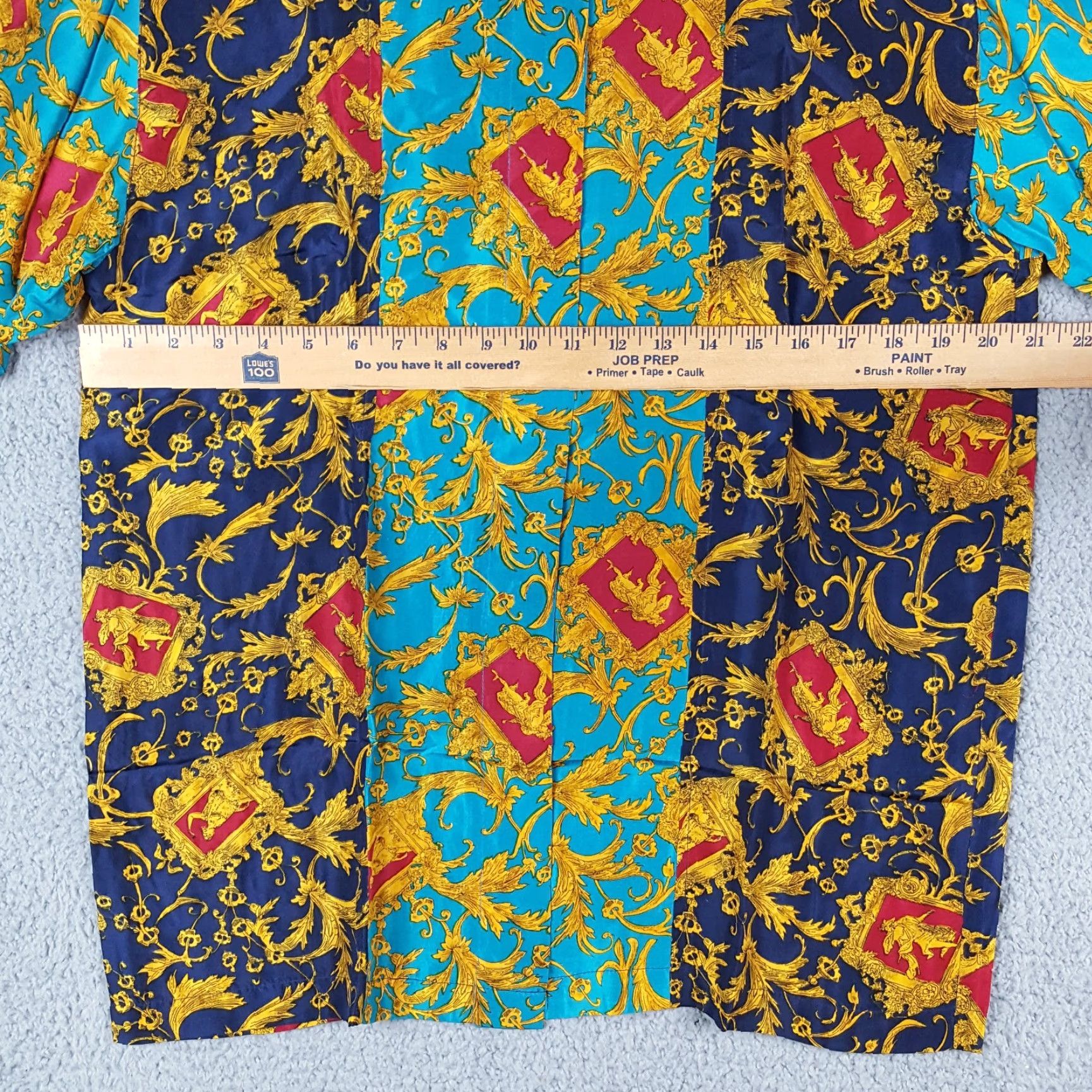 Vintage VINTAGE Casual Isle Women's Shirt Large Gold Silk Collared Button-Up Preppy 80s 90s Royal Size L / US 10 / IT 46 - 6 Thumbnail