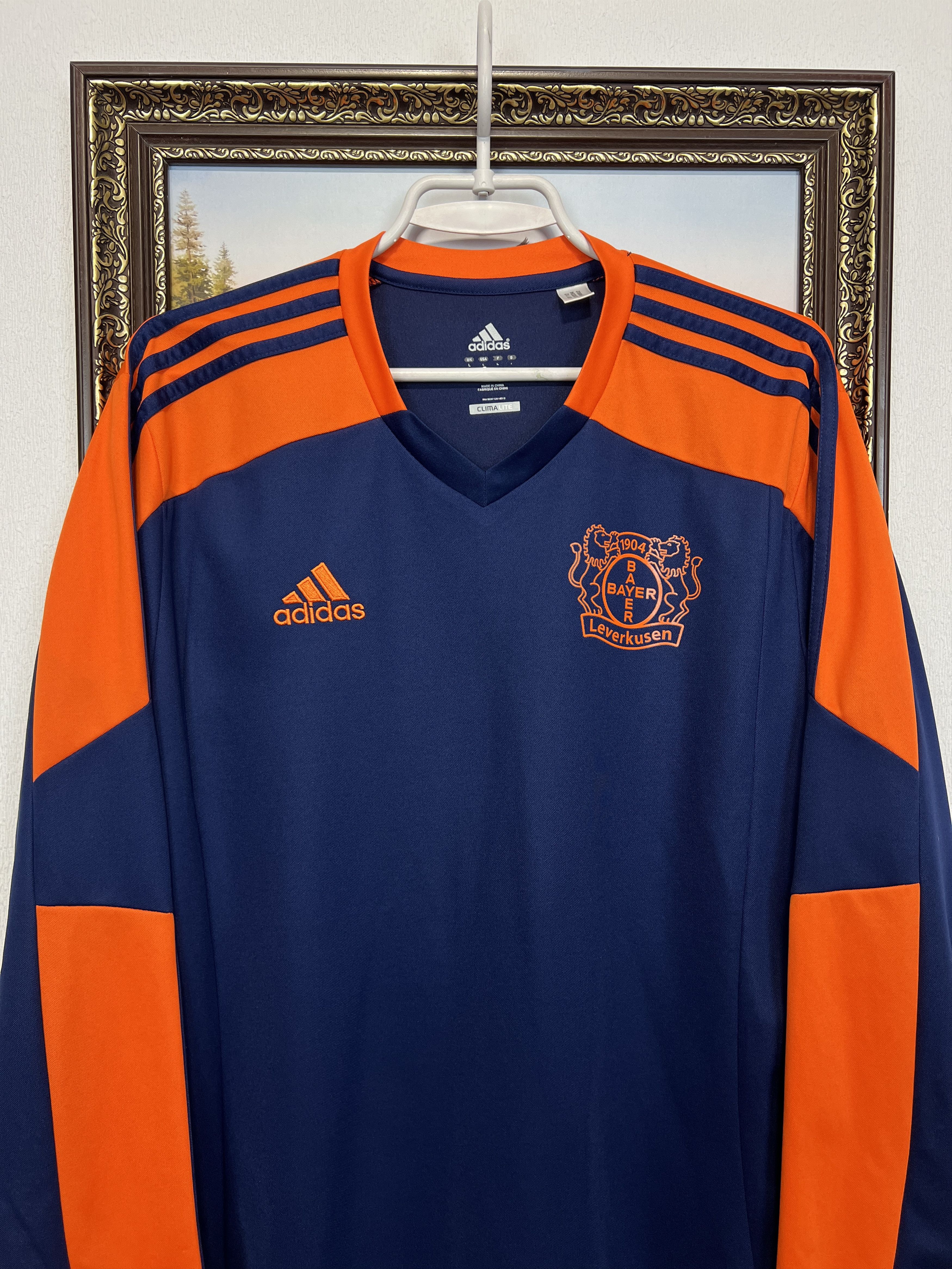 Adidas Bayer 04 Leverkusen football shirt Soccer Long Sleeve Jersey Size US L / EU 52-54 / 3 - 2 Thumbnail