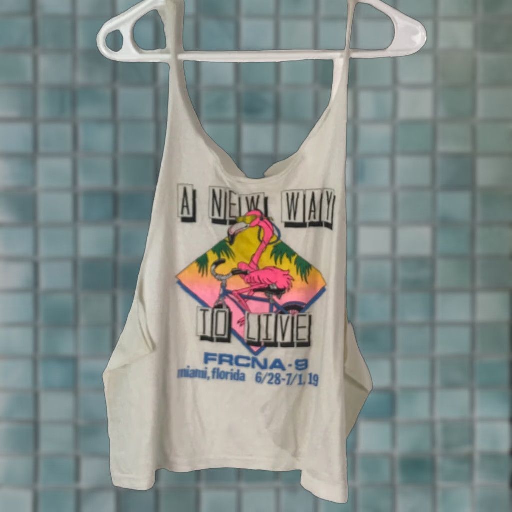 Olive Womens Tank White A New Way To live Frcna 9 Graphic M Shirt Casual Classic Sleeveless Collarless Scoop Neck Size M Womens Size M / US 6-8 / IT 42-44 - 1 Thumbnail