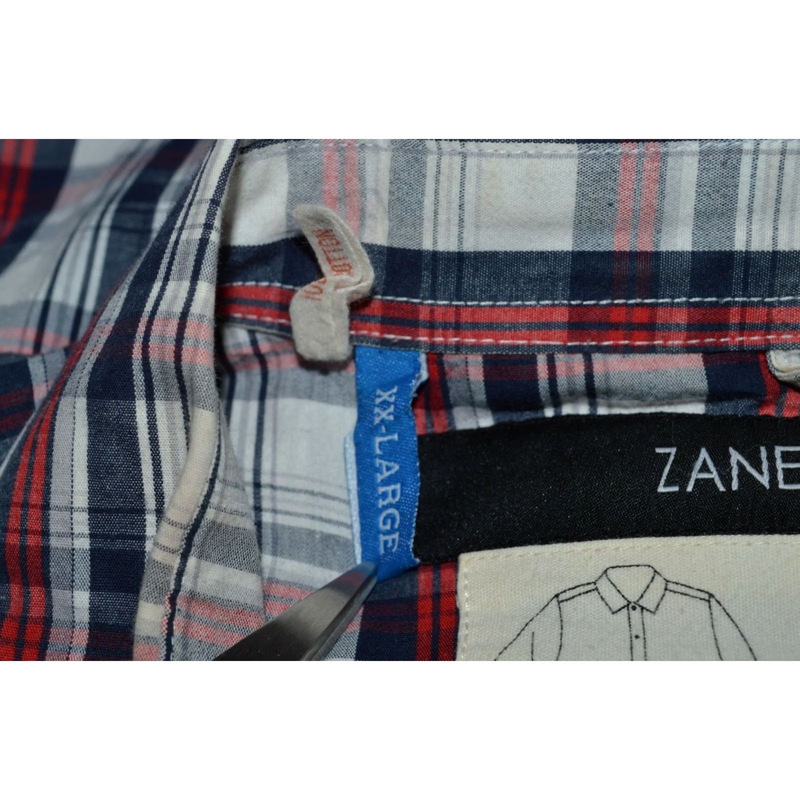 Zanerobe ZANEROBE Shirt Plaid Button-Up Long Sleeve Men 2XL Multicolor Pattern Plaid Pockets Fashion Shirt Mens 2XL XXL Size US XXL / EU 58 / 5 - 4 Thumbnail
