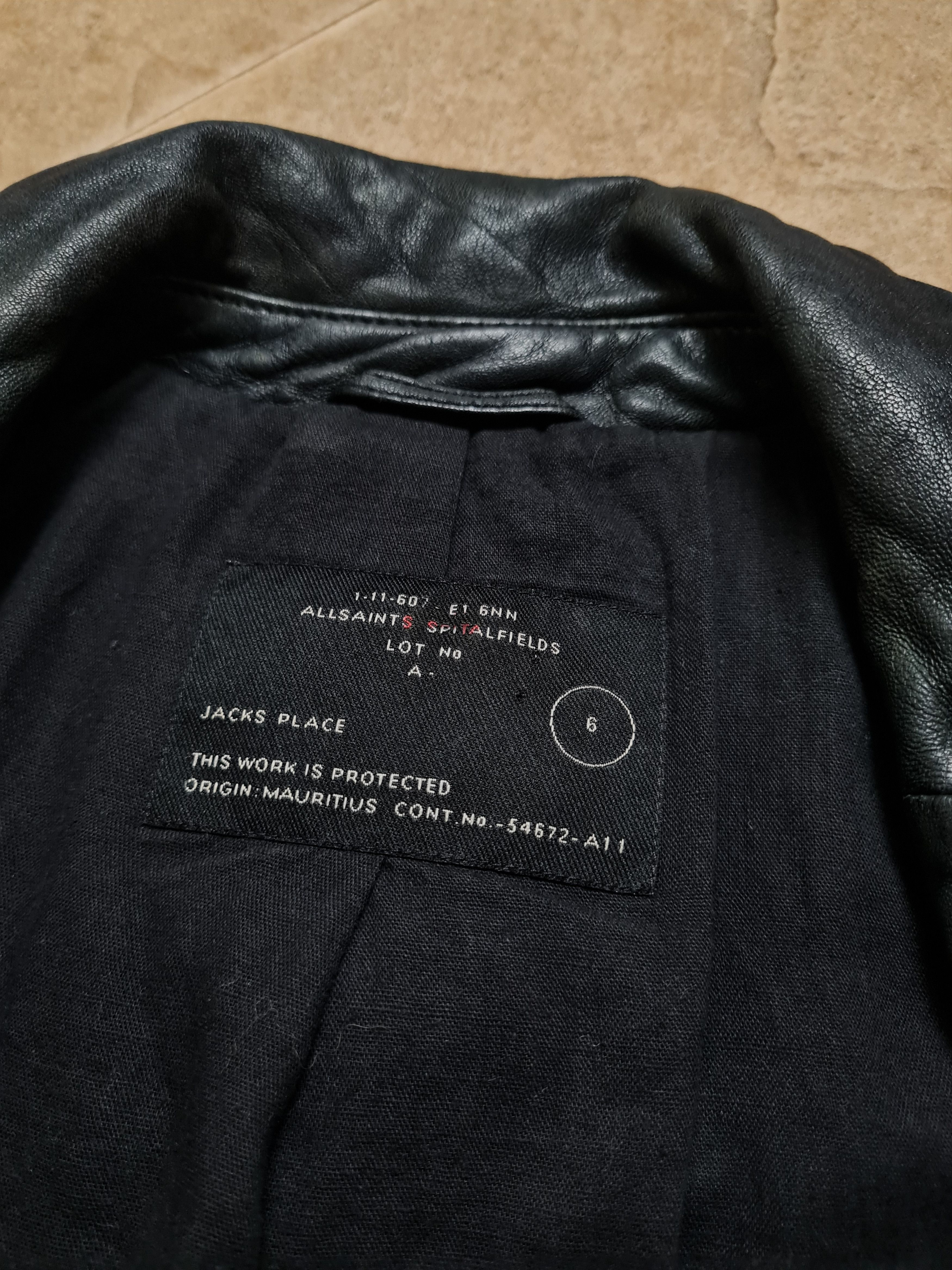 Allsaints VINTAGE ALL SAINTS STANTON LEATHER JACKET BLACK SIZE 6 Size M / US 6-8 / IT 42-44 - 23 Thumbnail
