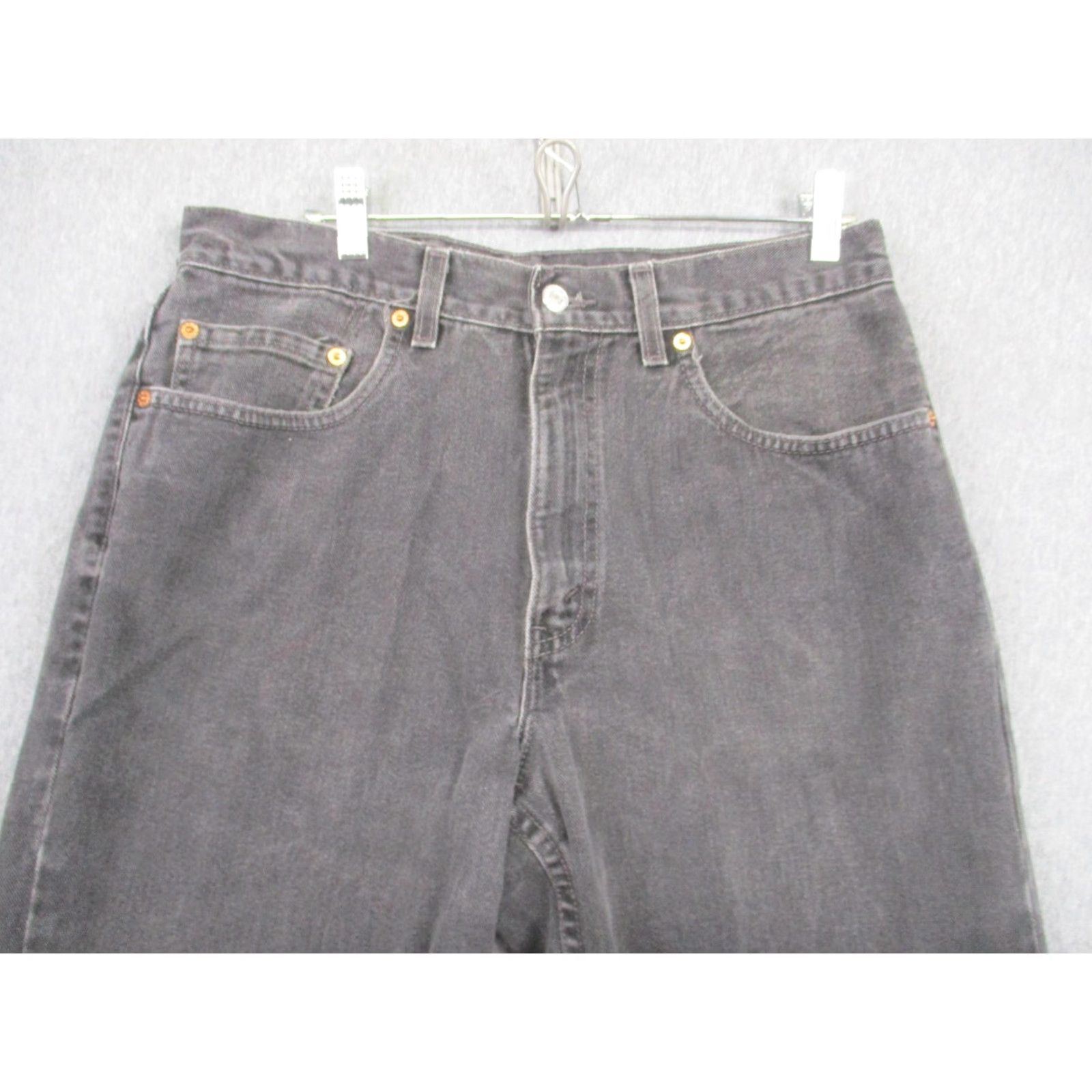Levi's VINTAGE Levi's 550 Jeans Mens 34x36 Relaxed Fit Tapered Leg Made USA 90s Denim Gray Size US 34 / EU 50 - 2 Thumbnail