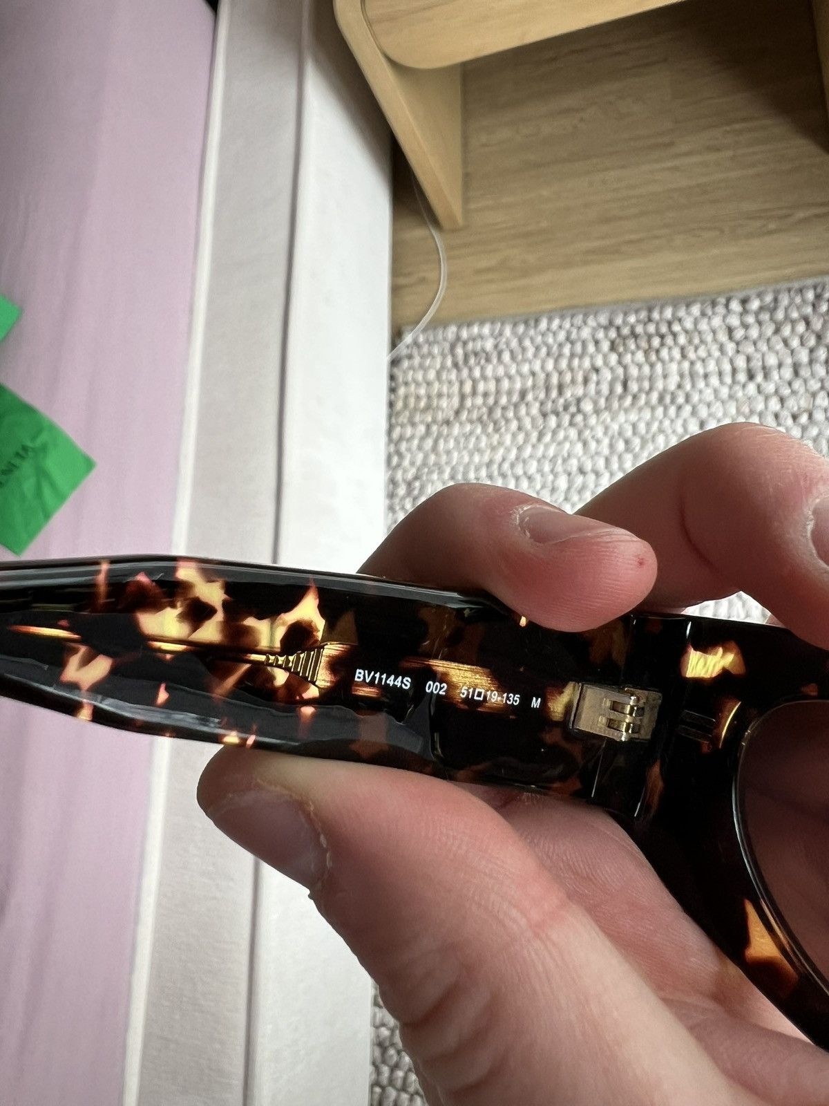 Bottega Veneta Bottega Veneta Tortoise Rectangular Sunglasses Size ONE SIZE - 4 Thumbnail