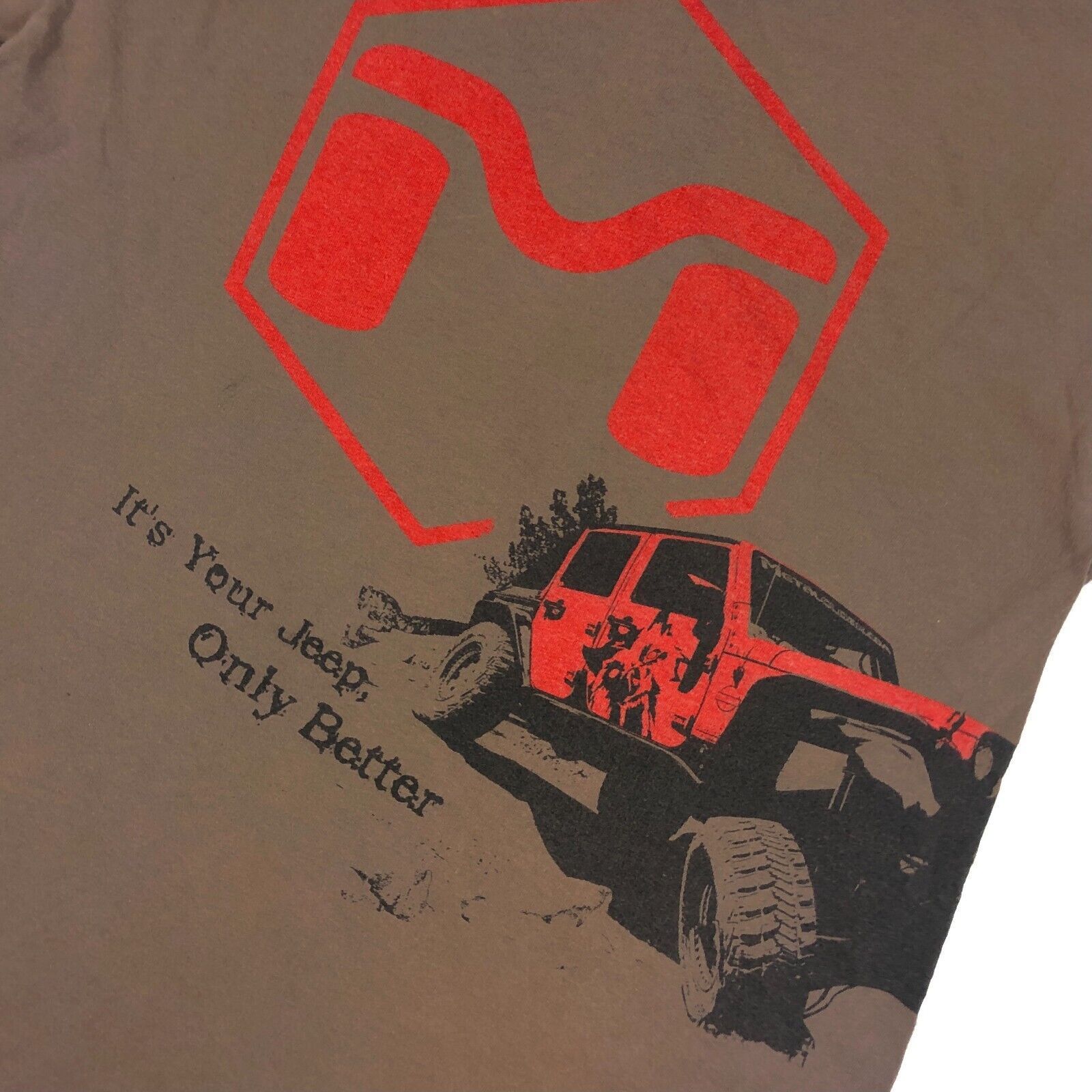 Jeep × Vintage Jeep Metalcloak Car Parts Outdoors Brown Tee T Shirt Size US L / EU 52-54 / 3 - 6 Thumbnail