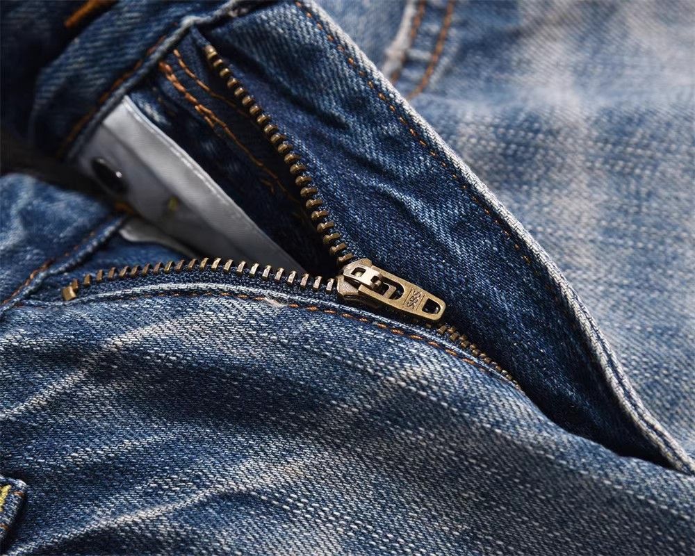 Japanese Brand × Jean Washed loose distressed casual straight-leg ripped jeans Size US 32 / EU 48 - 4 Thumbnail