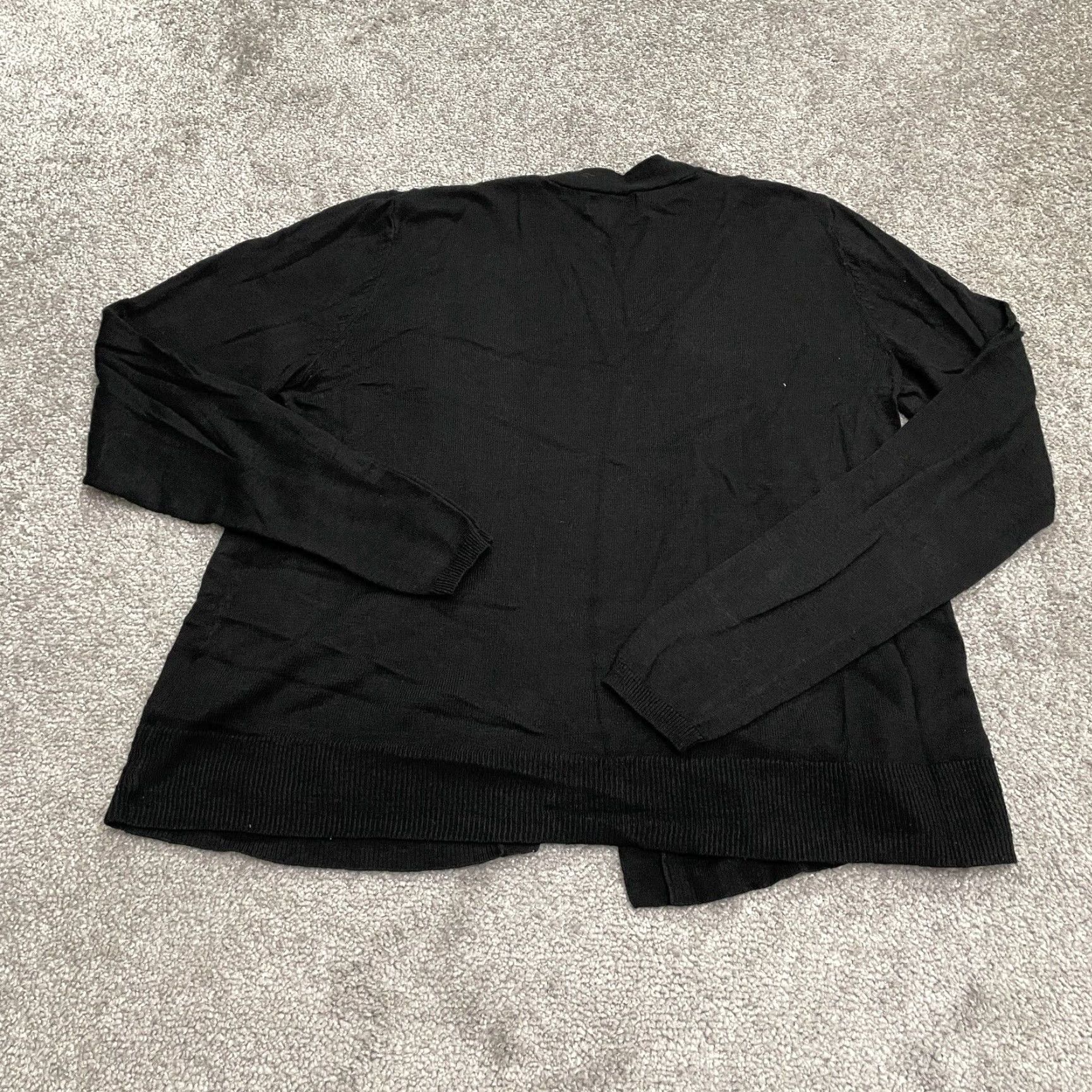 Old Navy Old Navy Cardigan Sweater Women Medium Black Knit Open Casual Classic Size L / US 10 / IT 46 - 2 Thumbnail