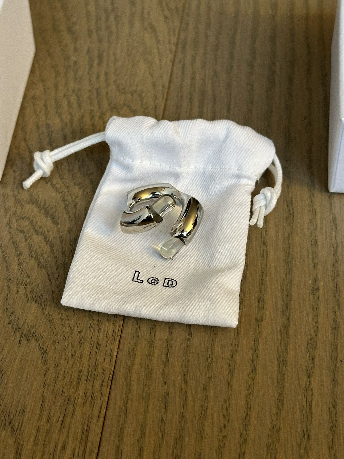 Lorette Cole Duprat SSENSE Exclusive White Palladium Plated & Resin Ring Size 8 Size ONE SIZE - 3 Thumbnail