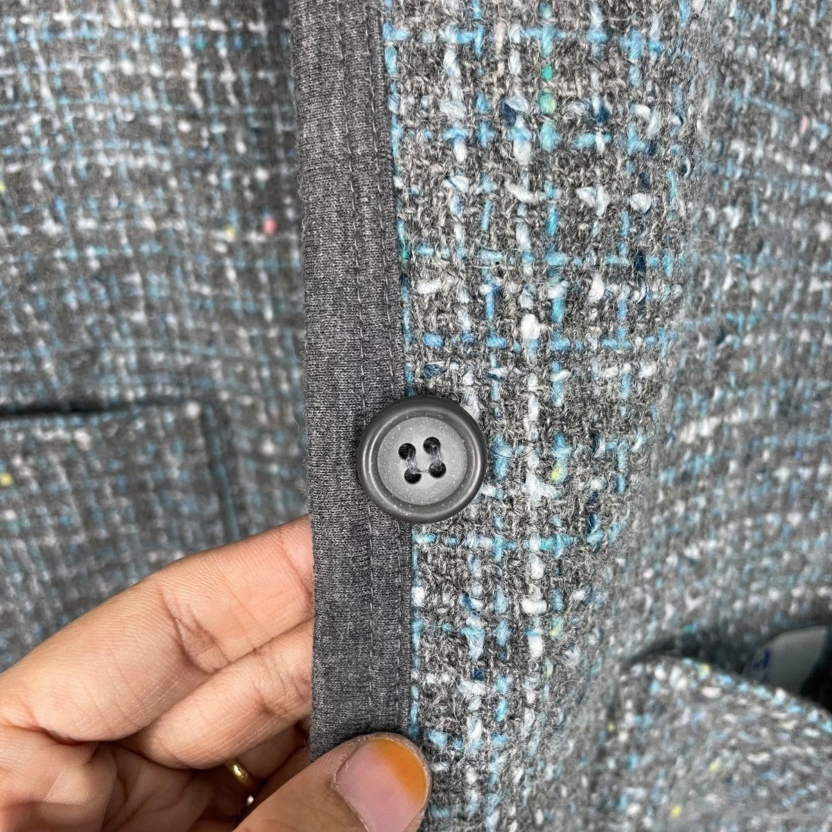 Yohji Yamamoto Yohji Yamamoto Y’s For Living Tweed Wool Jacket Size M / US 6-8 / IT 42-44 - 14 Thumbnail