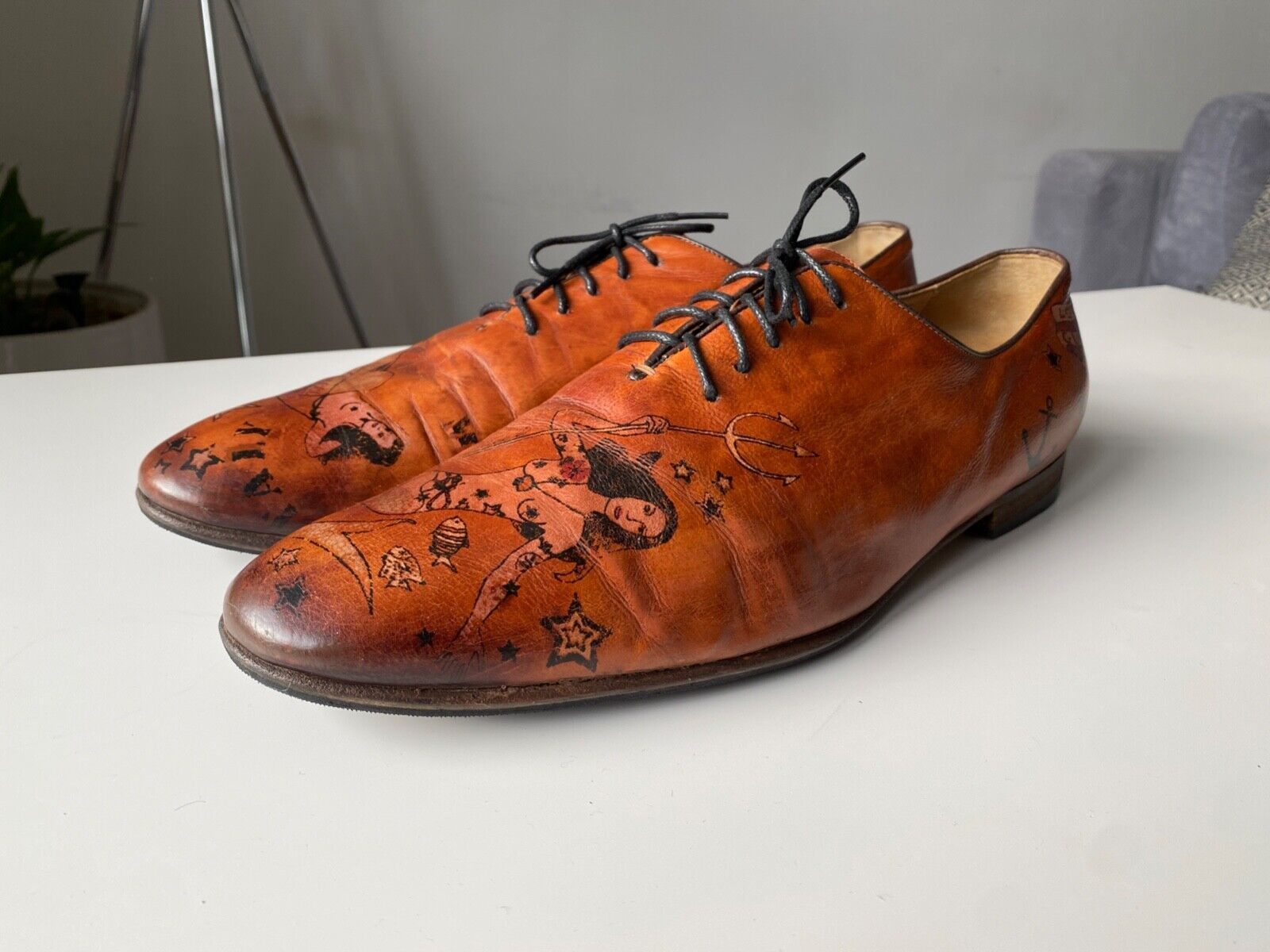 Gucci Gucci Mermaid Leather Lace-Up Shoes Size US 10 / EU 43 - 1 Thumbnail