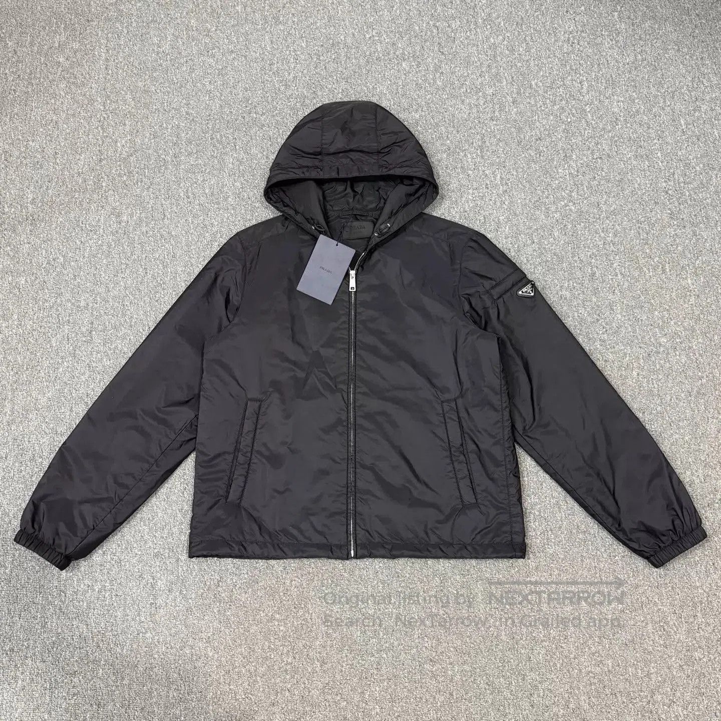 Prada Black Hooded Light Jacket. Size US XL / EU 56 / 4 - 1 Thumbnail