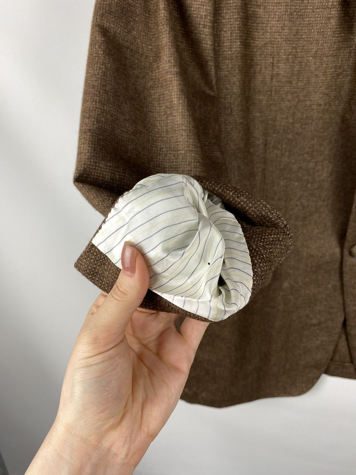 Ermenegildo Zegna Ermenegildo Zegna men’s wool / camel / silk blazer jacket Size 42R - 11 Thumbnail