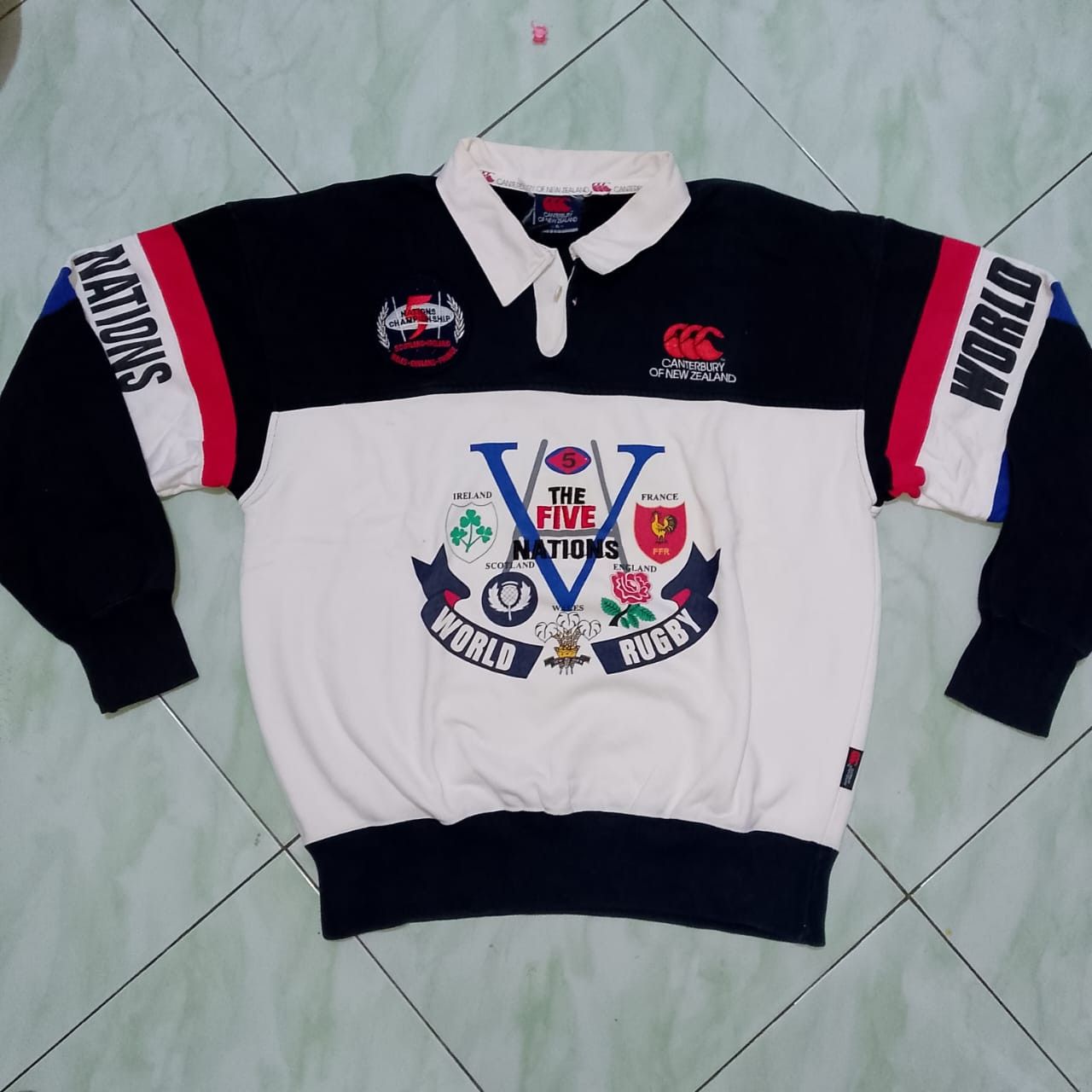 Canterbury of New Zealand × Vintage vintage canterbury sweatshirt five nations rugby Size US XL / EU 56 / 4 - 1 Thumbnail