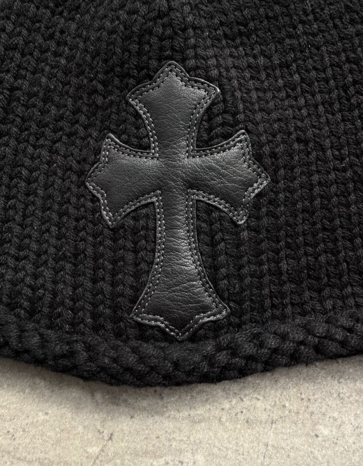 Chrome Hearts Chrome Hearts Cross Leather Multi-Silver Buckle Beanie Size ONE SIZE - 4 Thumbnail