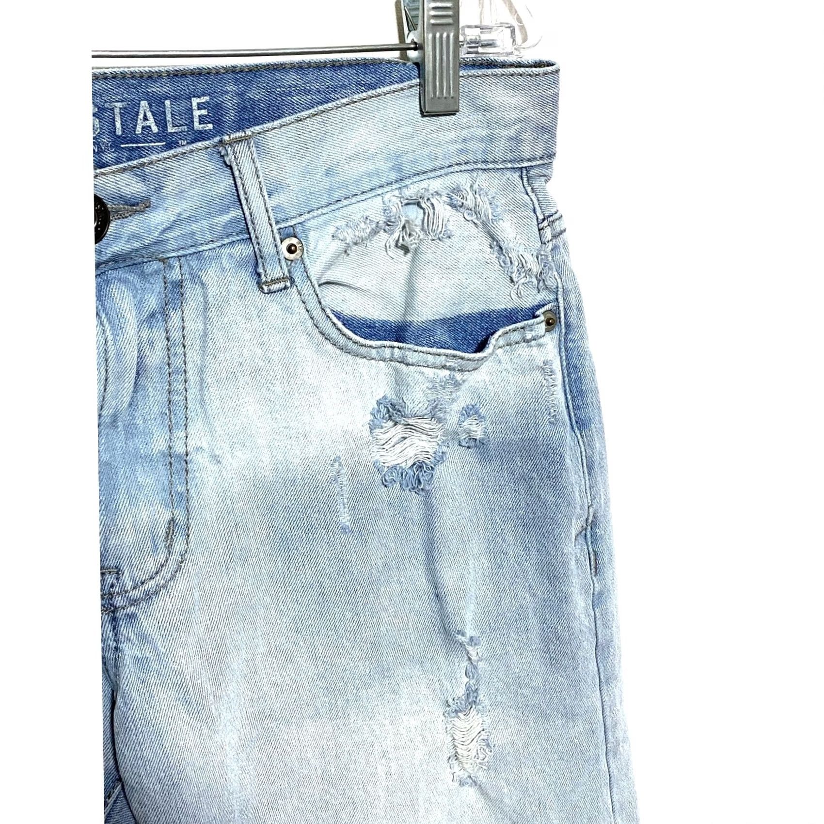 Aeropostale Aeropostale Jeans Slim Straight Leg Light Wash Distressed Mid Rise Mens 30x30 Size US 30 / EU 46 - 2 Thumbnail