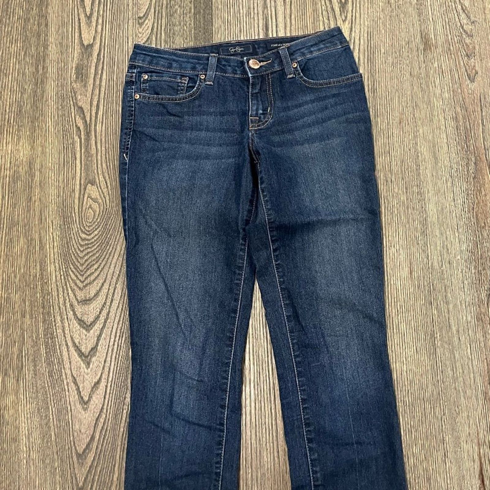 Jessica Simpson Jessica Simpson Forever Skinny Jeans Whisker Denim Medium 26 Size 26" / US 2 / IT 38 - 3 Thumbnail