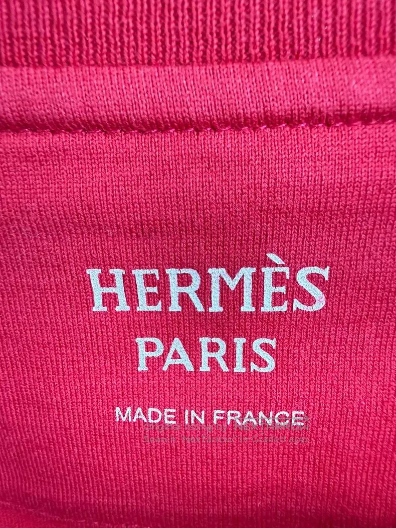 Hermes Hermes Ladies T-Shirt, Red Note Wing Print, Round Neck Sho Size XXS / US 00 / IT 34 - 4 Thumbnail