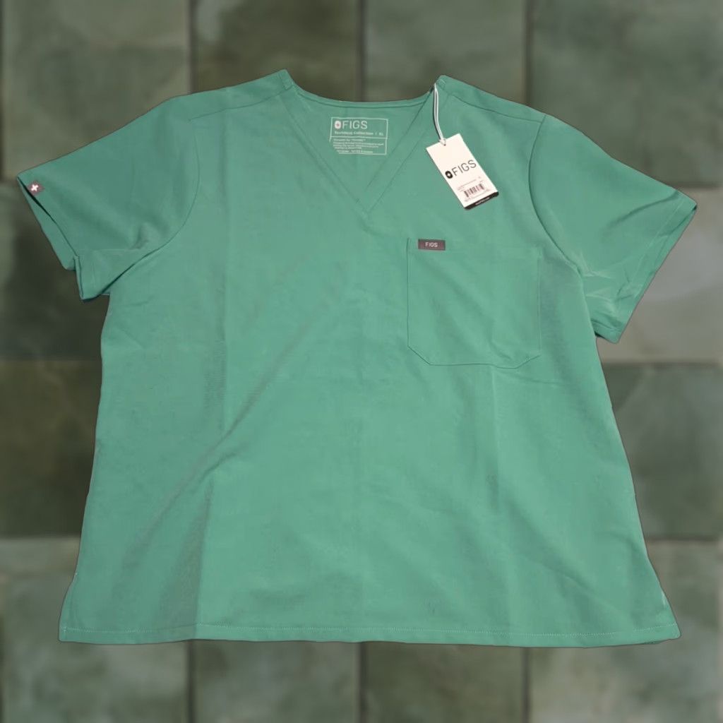 Vintage NWT Figs Catrina Petite One Pocket Scrub Top Green Size XL Size XL / US 12-14 / IT 48-50 - 1 Thumbnail