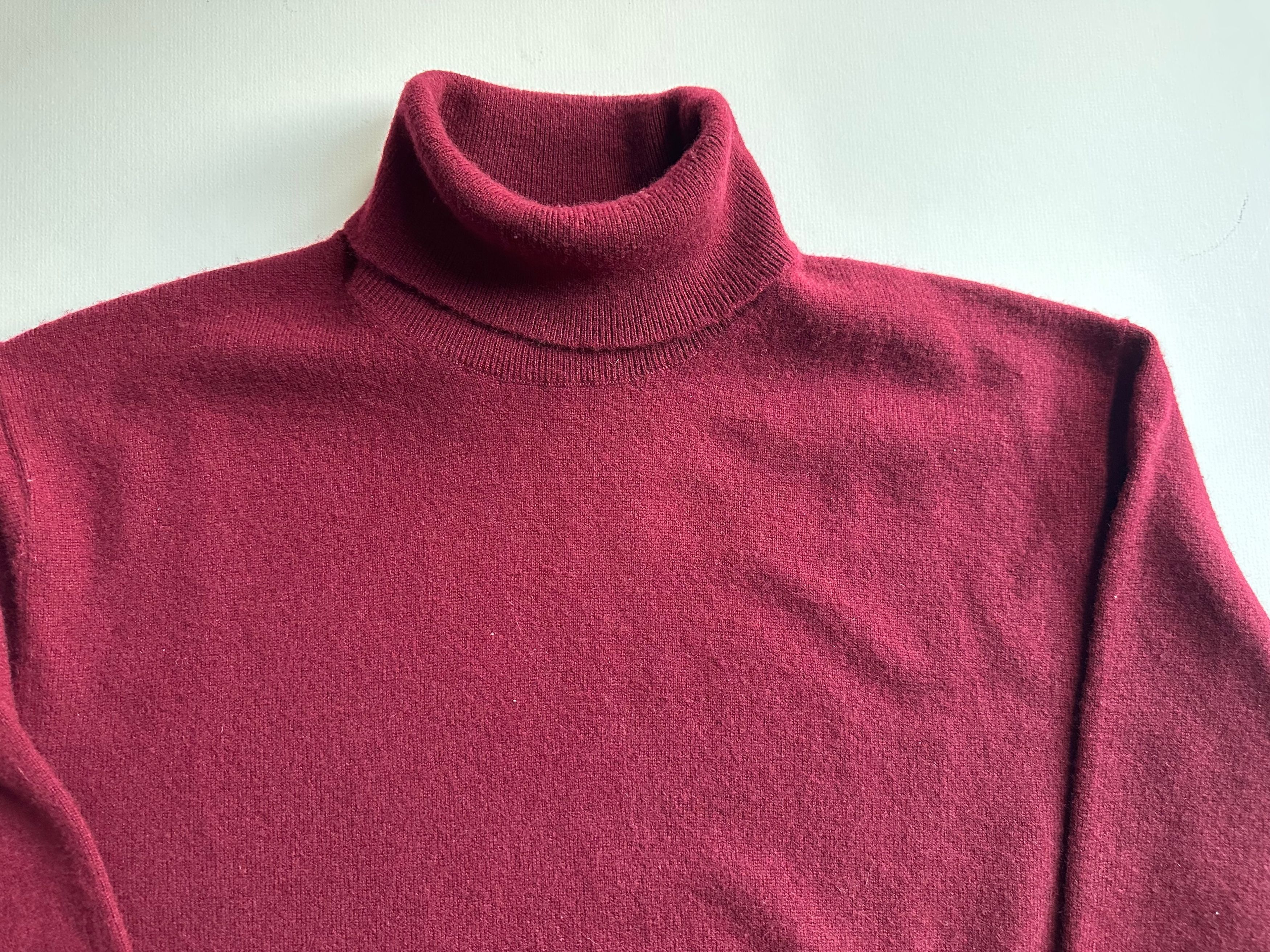 Todd Snyder Todd Snyder Cashmere Turtleneck - Burgundy - XXL Size US XXL / EU 58 / 5 - 2 Thumbnail