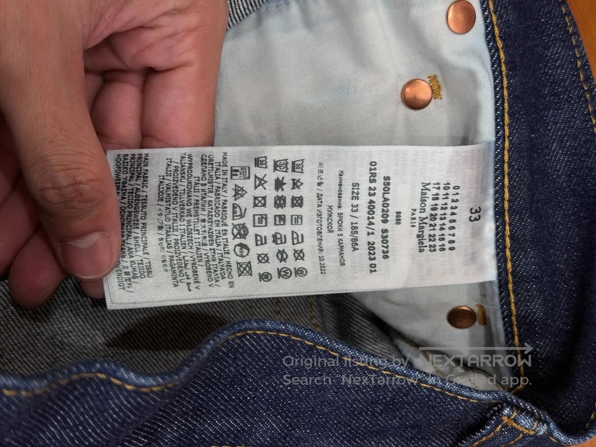 Maison Margiela Maison Margiela Dark Blue Wide. Size US 33 - 4 Thumbnail