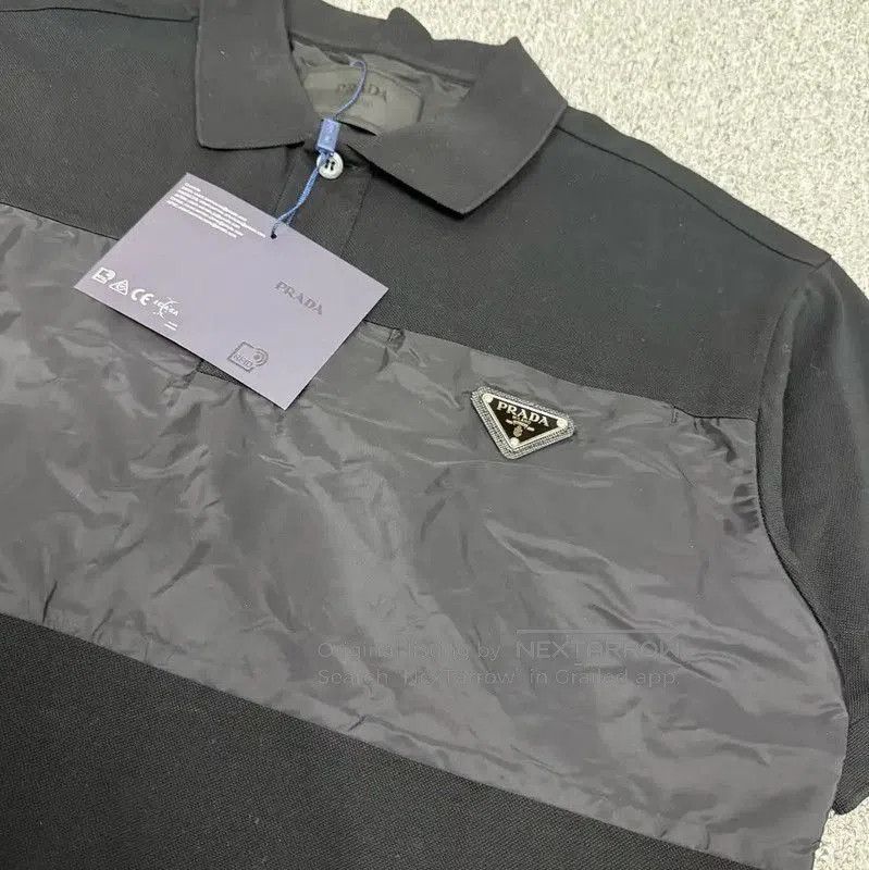 Prada Prada Black Cotton Men's Polo Shirt. Size US S / EU 44-46 / 1 - 3 Thumbnail