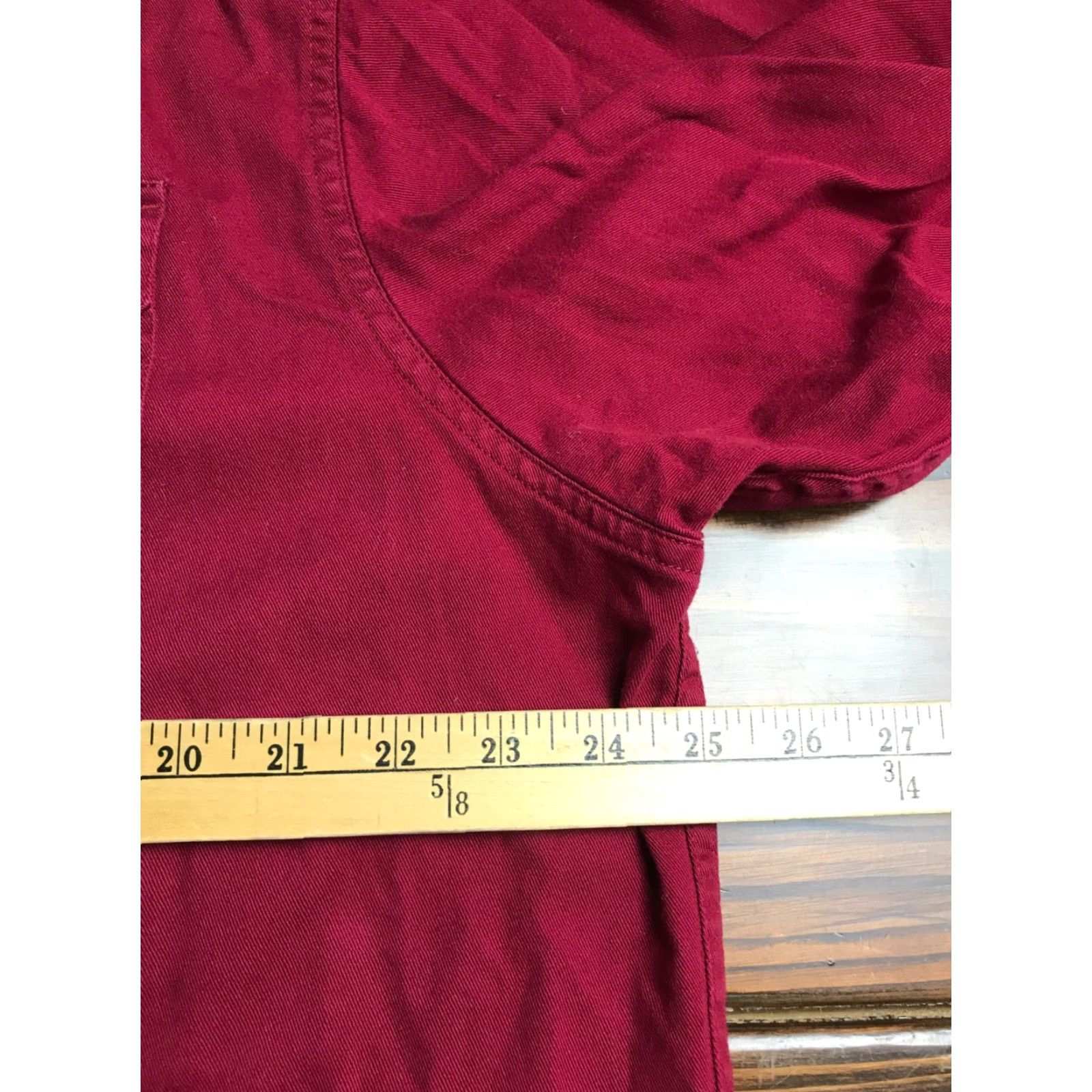 Wrangler Wrangler Shirt Men's XL Burgundy Button Up Long Sleeve Pockets Size US XL / EU 56 / 4 - 3 Thumbnail