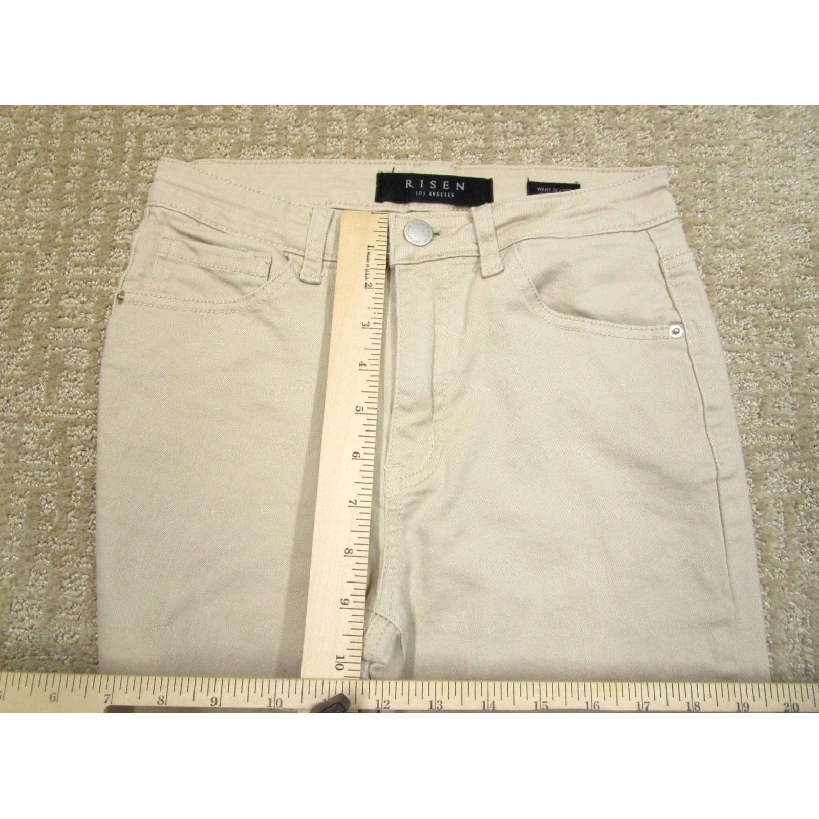 Vintage Risen Jeans Women 26 Brown High Rise Straight Cropped Denim Pants Size 26" / US 2 / IT 38 - 6 Thumbnail