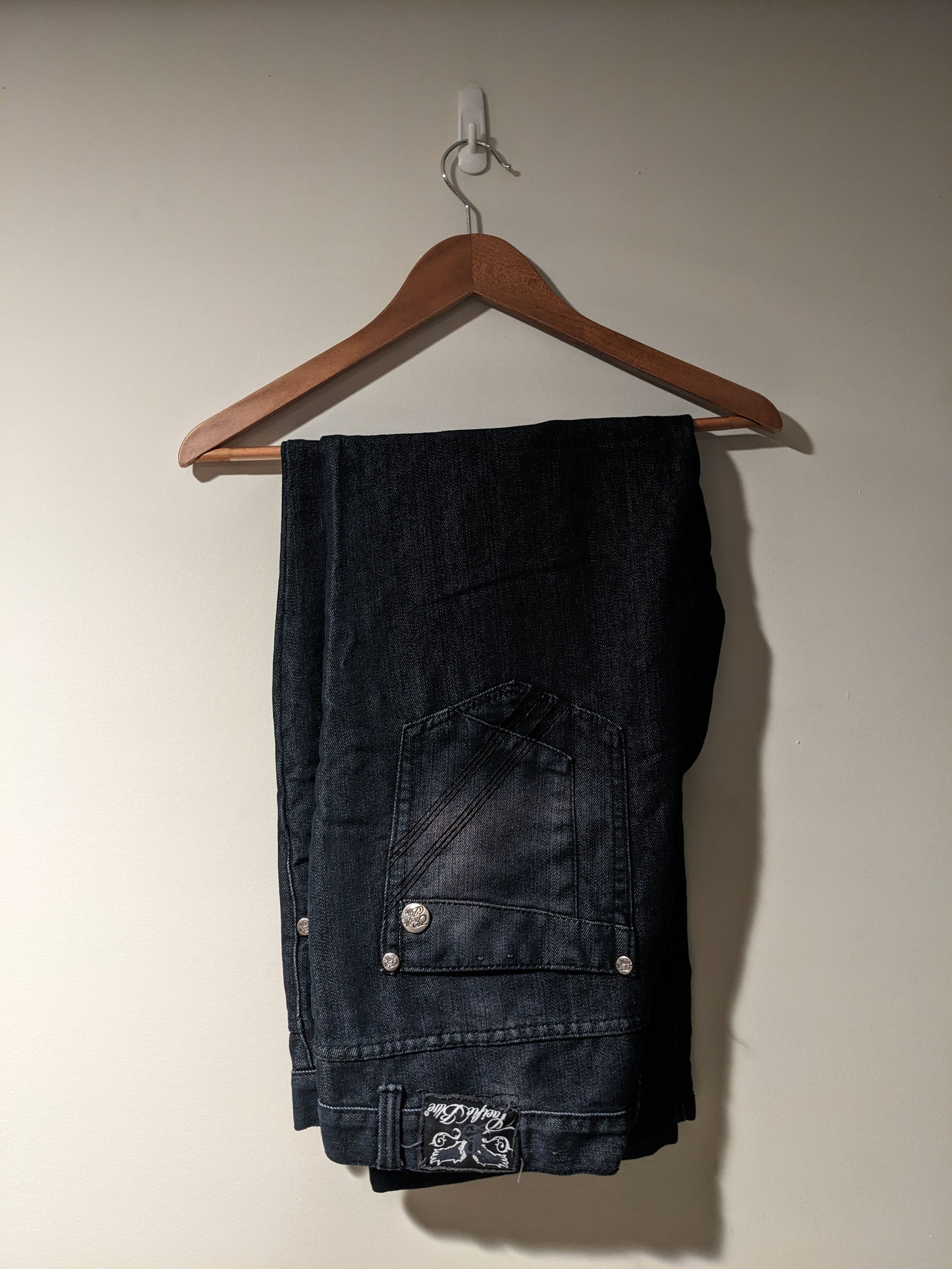 Designer × Vintage Vintage Y2K Pacific Blue 36 x 30 Navy Baggy Denim Jeans Size US 36 / EU 52 - 1 Thumbnail