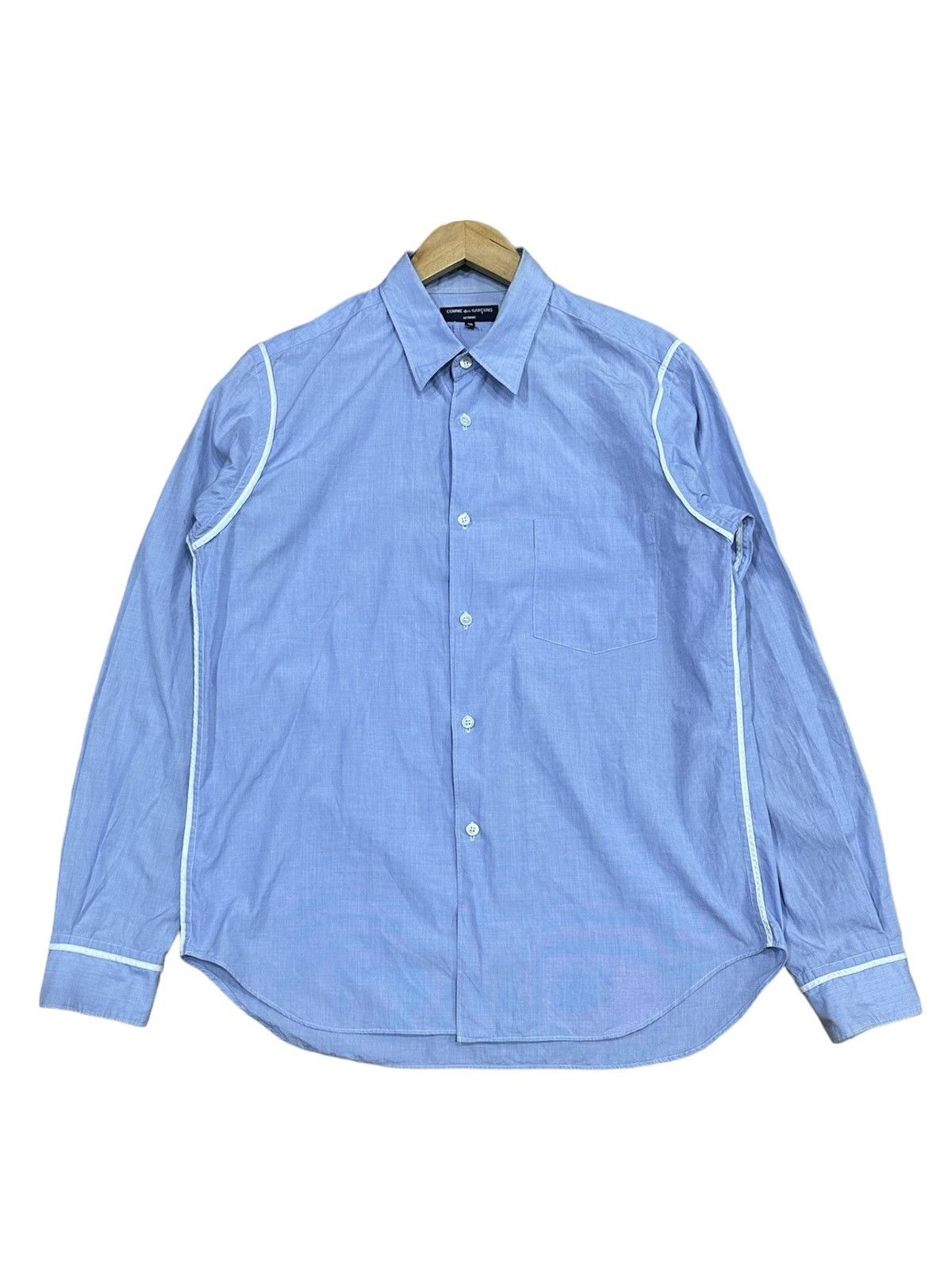 Comme des Garcons Cdg Homme White Lining L/S Shirt Size US M / EU 48-50 / 2 - 1 Thumbnail
