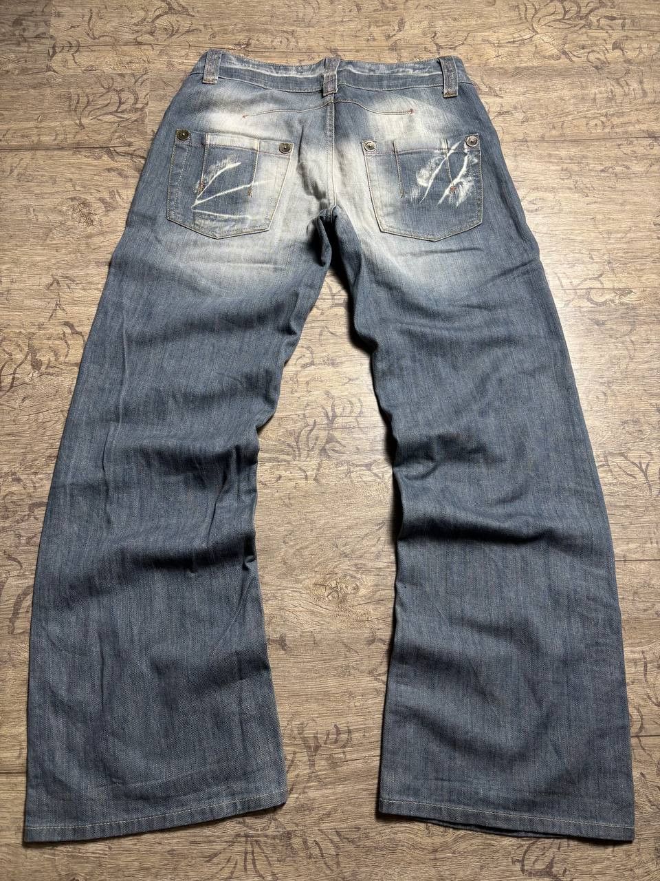 GOSTAR DE FUGA 2000's Flare GOA LGB type! Y2K Japan Denim Jeans Size US 31 - 2 Thumbnail
