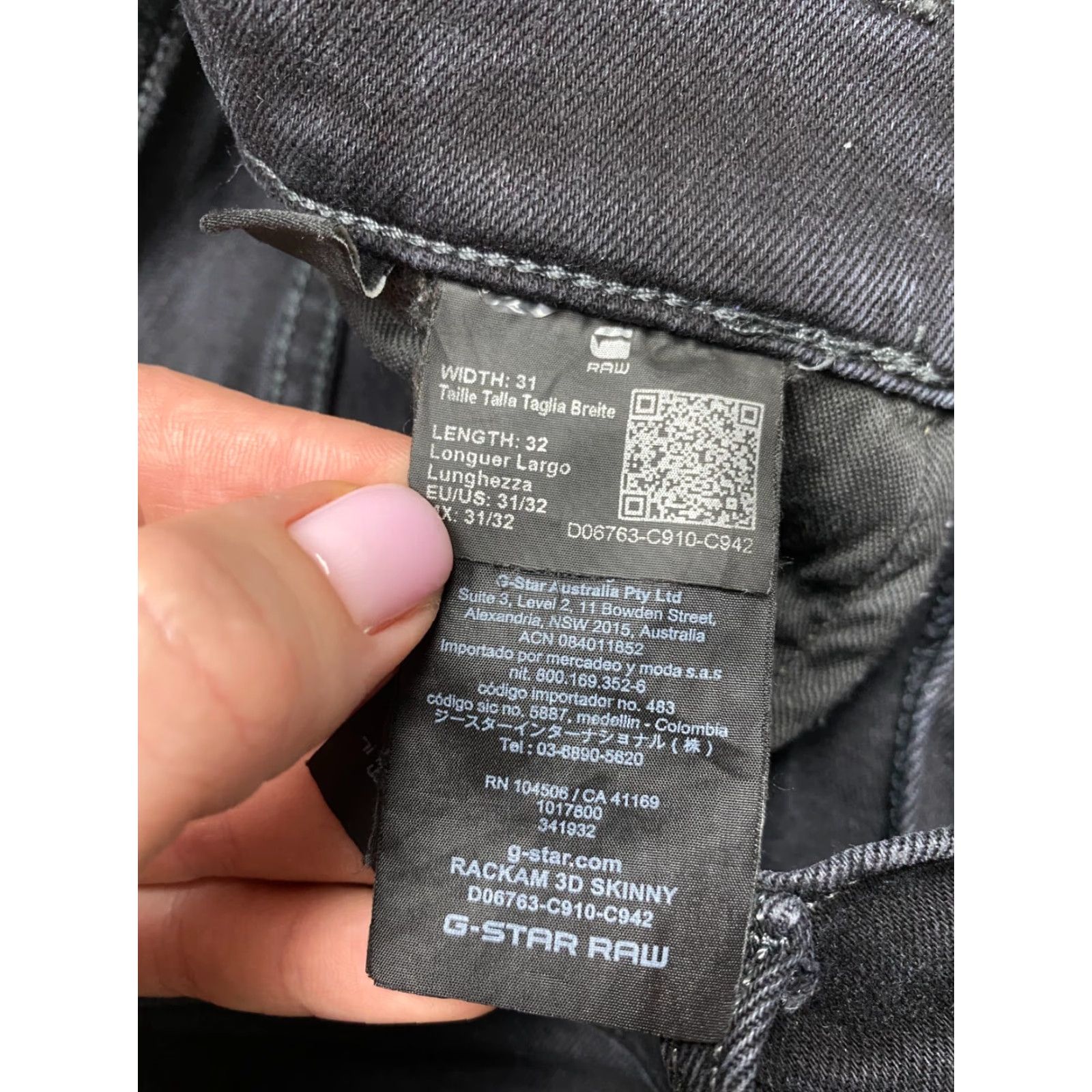 G-Star G Star Raw Mens Rackam 3D Skinny Denim Jeans Size 31 Jeans Mens Gray 3D Rackam Skinny Denim Pants 31 Size US 31 - 6 Thumbnail