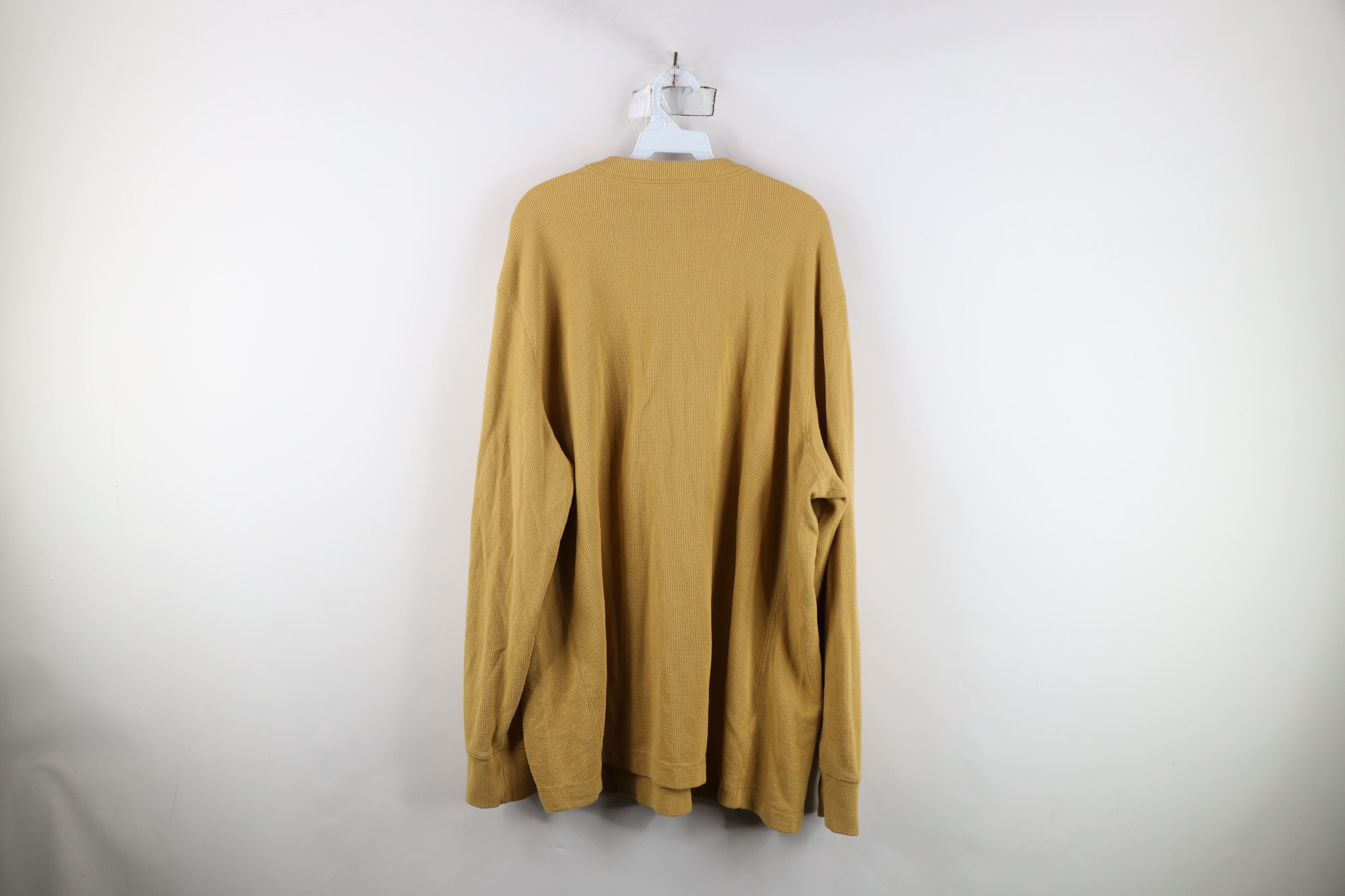 Eddie Bauer Vintage Eddie Bauer Waffle Knit Henley T-Shirt Yellow Size US XXL / EU 58 / 5 - 8 Thumbnail