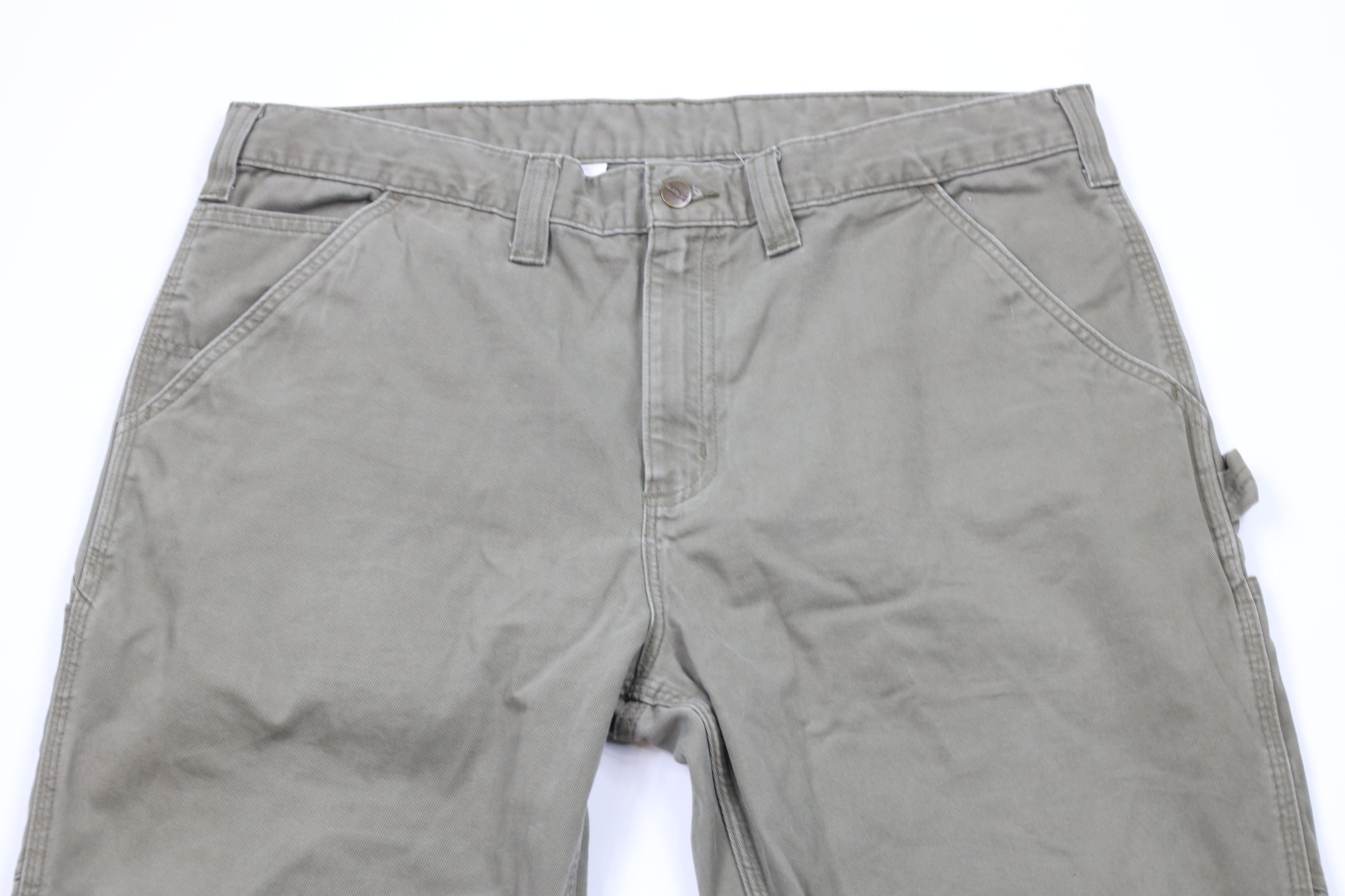 Carhartt × Vintage Vintage Carhartt Out Wide Leg Dungaree Carpenter Pants Green Size US 38 / EU 54 - 2 Thumbnail