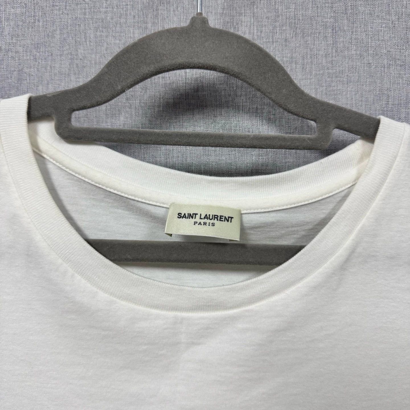 Saint Laurent Paris YSL Reverse Slogan Short-Sleeve T-Shirt Size L / US 10 / IT 46 - 4 Thumbnail