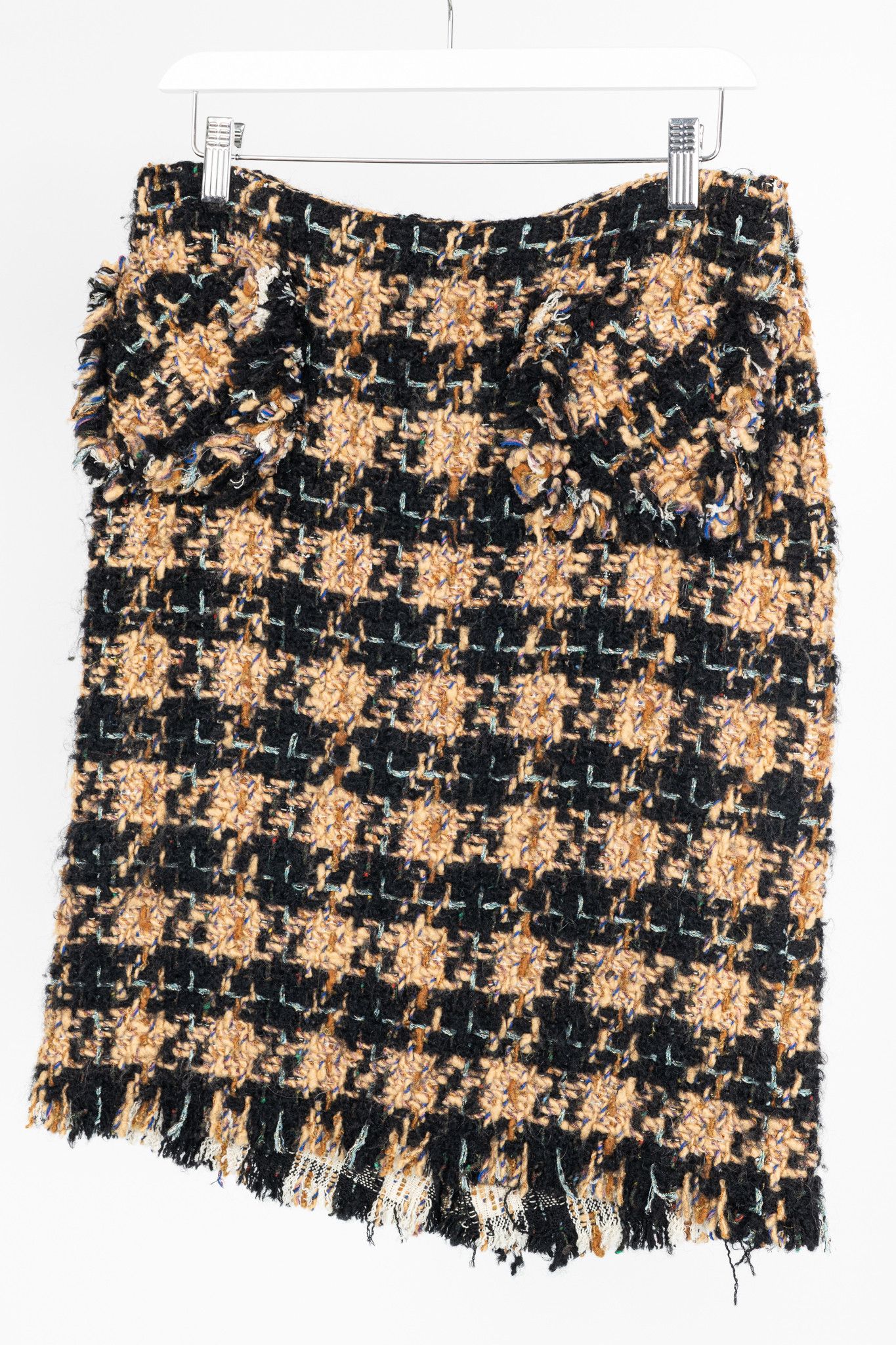 Junya Watanabe Junya Watanabe Comme des Garcons Check-Tweed Pencil Skirt Size 30" / US 8 / IT 44 - 3 Thumbnail