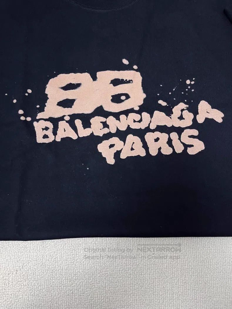 Balenciaga Balenciaga Letter Logo Printed Crew Neck Short Sleeve Drop Size S / US 4 / IT 40 - 3 Thumbnail