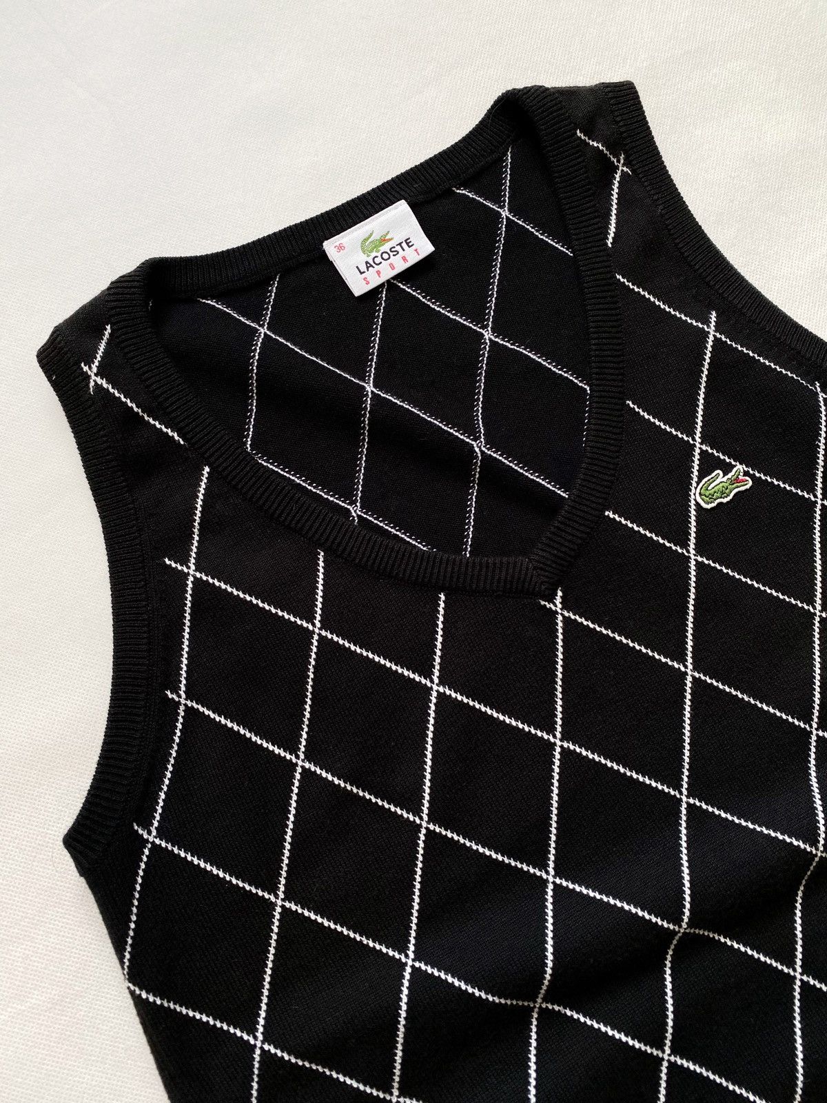 Lacoste × Vintage Lacoste Sport Vintage Black Vest Size S / US 4 / IT 40 - 4 Thumbnail