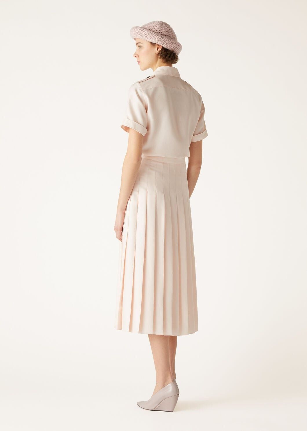 Loro Piana o1srvl11e0825 FAO6925 Romy Midi Skirt in Light Pink Size 25" / US 0 / IT 36 - 5 Thumbnail