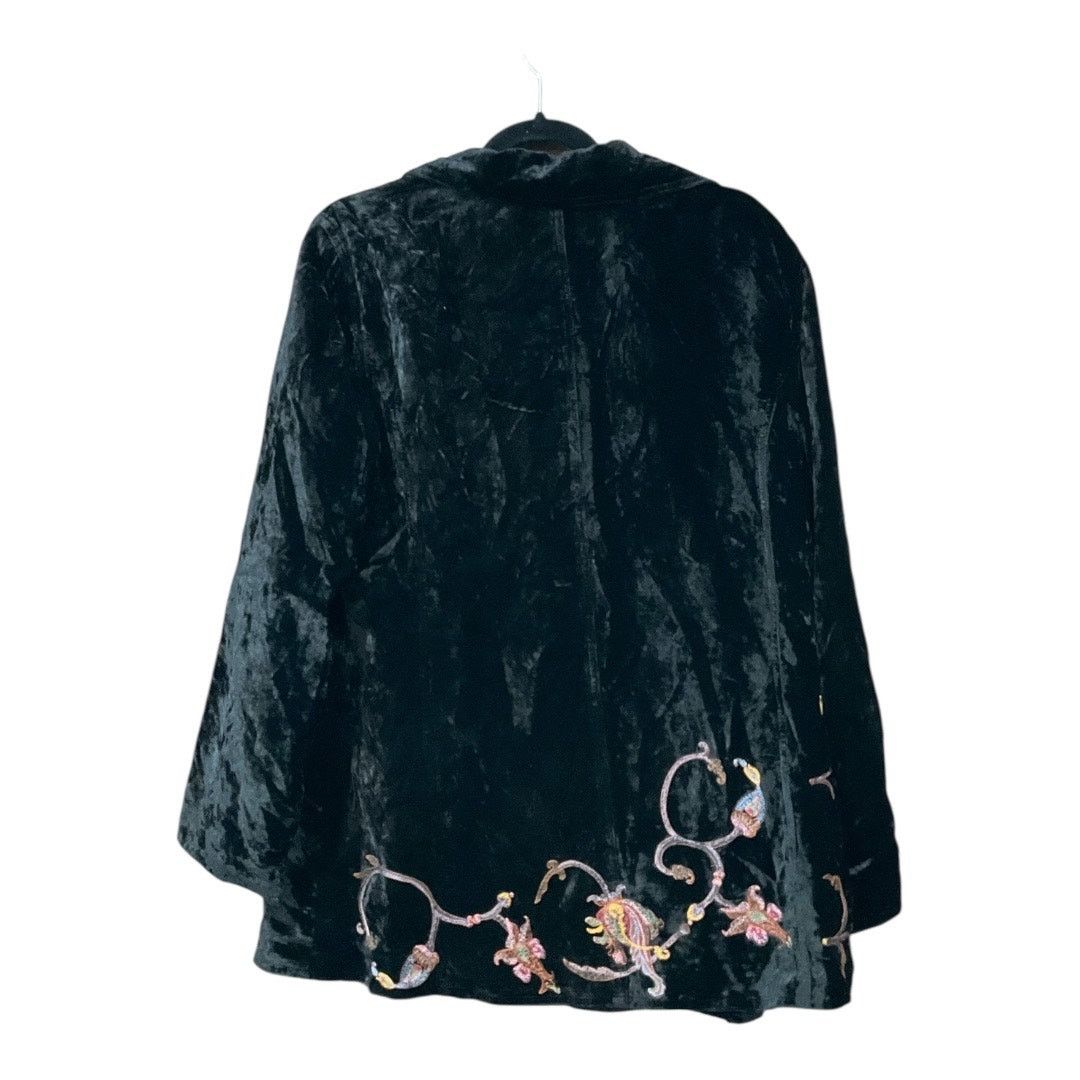 J. Jill J. Jill Velvet Blazer Large Black Size L / US 10 / IT 46 - 3 Thumbnail