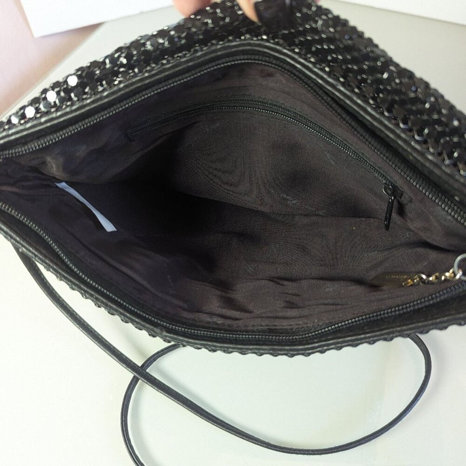 Vintage Whiting and Davis Vintage Black Metal Mesh Crossbody Bag 80s Size ONE SIZE - 5 Thumbnail