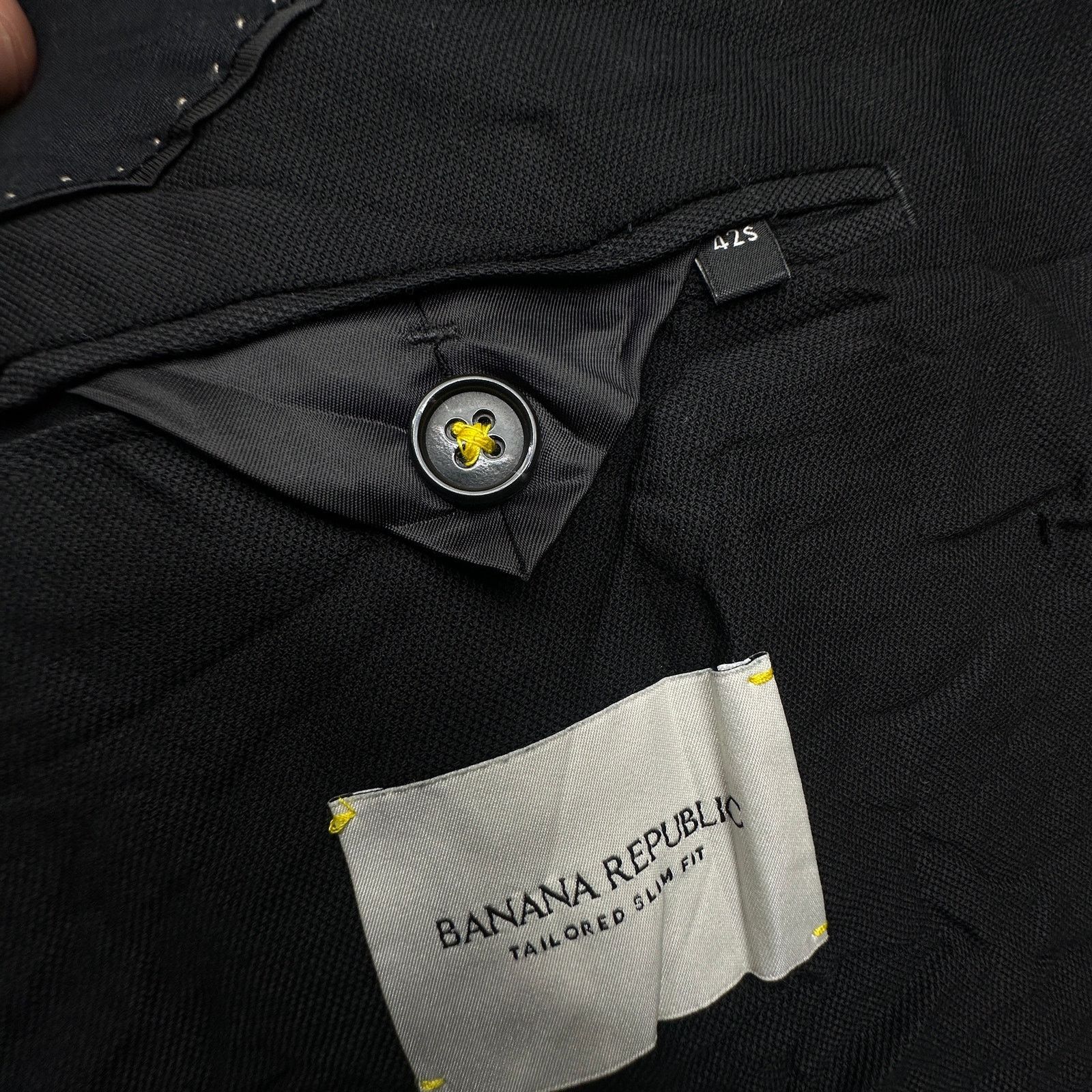 Banana Republic Banana Republic Signature Italian Hopsack Suit Jacket Men 42 Size US L / EU 52-54 / 3 - 3 Thumbnail