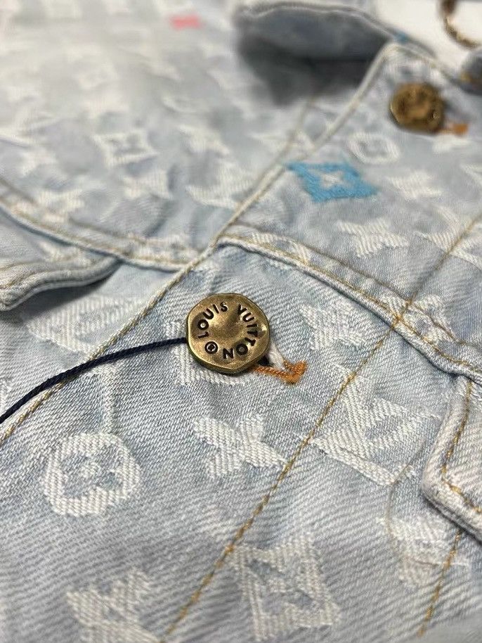 Louis Vuitton × Tyler The Creator Louis Vuitton X Tyler The Creator 58 Monogram Denim Jacket Size US XXL / EU 58 / 5 - 3 Thumbnail