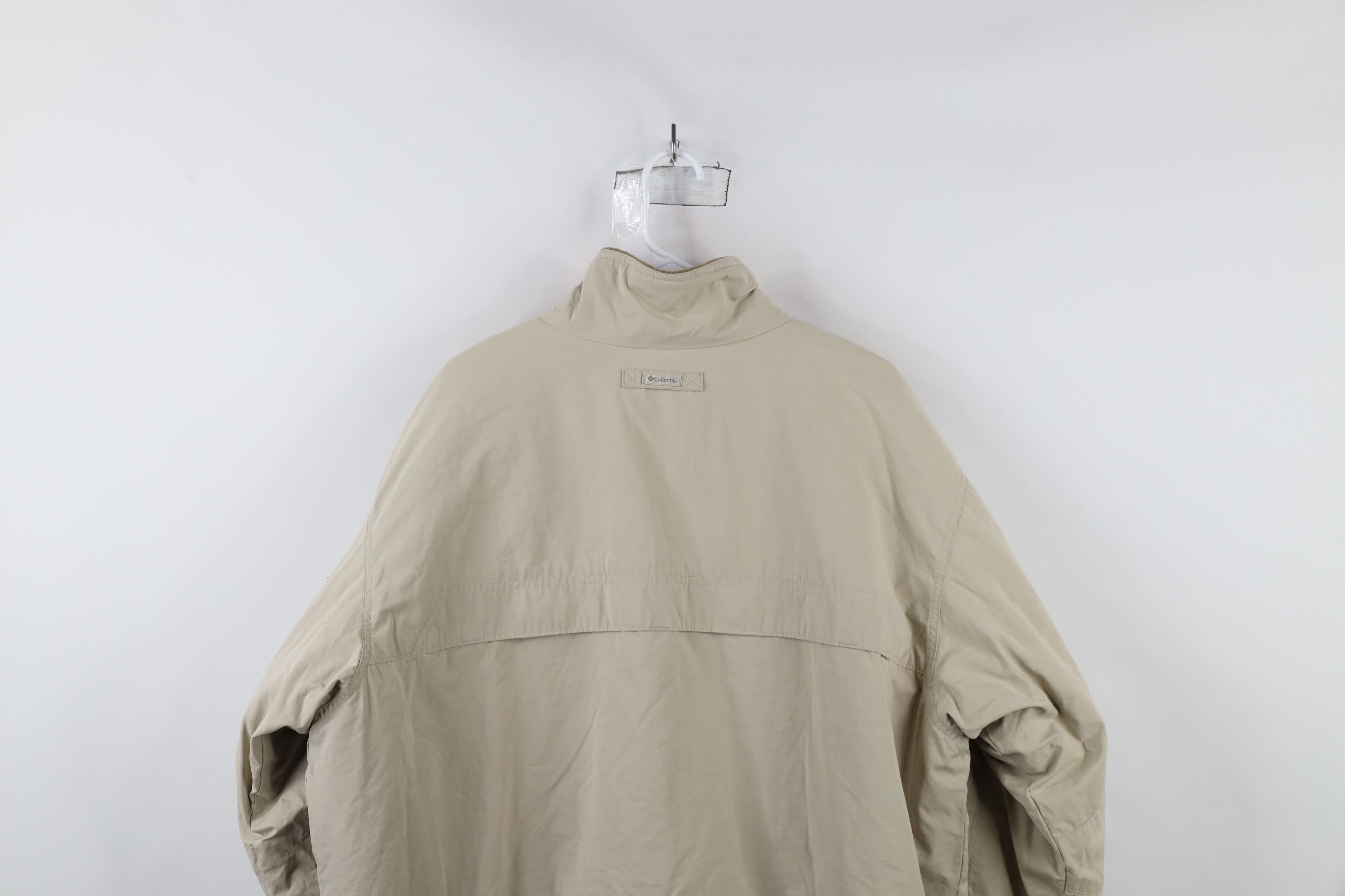 Columbia × Vintage Vintage 90s Columbia Lined Full Zip Bomber Jacket Beige Size US XL / EU 56 / 4 - 13 Thumbnail