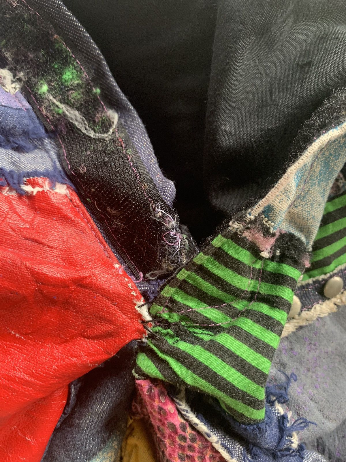 If Six Was Nine × Japanese Brand FLARE PATCHWORK HANDMADE HIPPIES STYLE REWORK INSANE PANTS🌈 Size US 32 / EU 48 - 24 Thumbnail