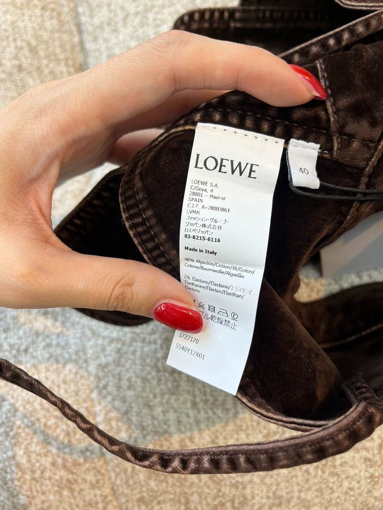 Loewe LOEWE Brown velvet suspenders vest top Size XS / US 0-2 / IT 36-38 - 4 Thumbnail