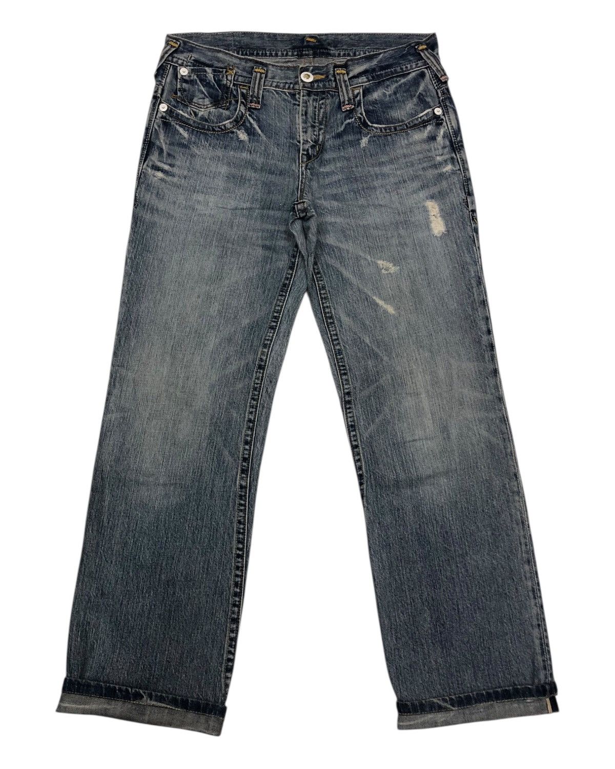 Hysteric Glamour × Japanese Brand × Vintage SICK DENIM BRAPPERS SELVEDGE DISTRESSED DENIM JEANS Size US 32 / EU 48 - 3 Thumbnail
