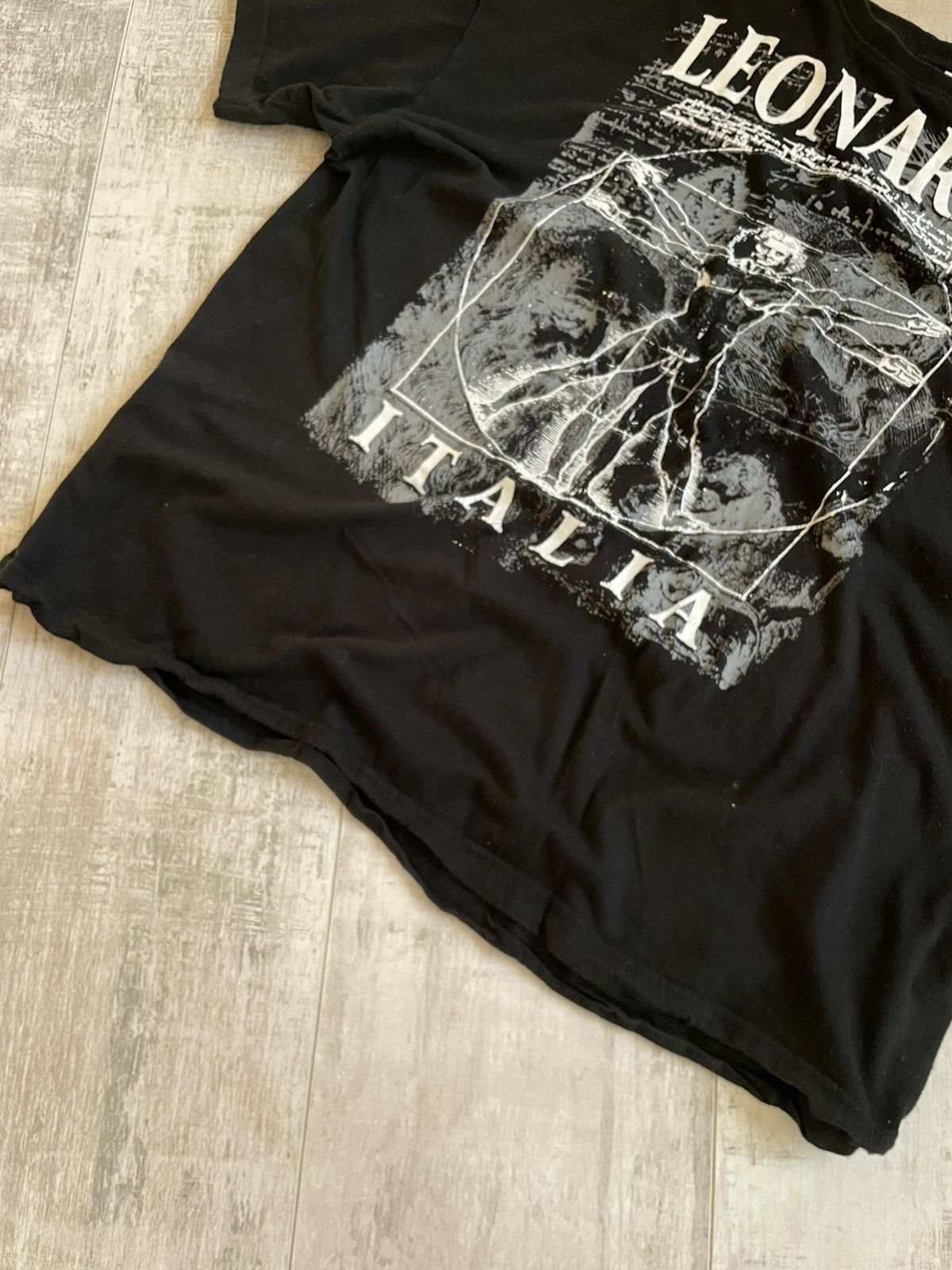 Vintage Vintage Leonardo Da Vinci 90’s Over Print T-Shirt Art Italia Size US XL / EU 56 / 4 - 6 Thumbnail