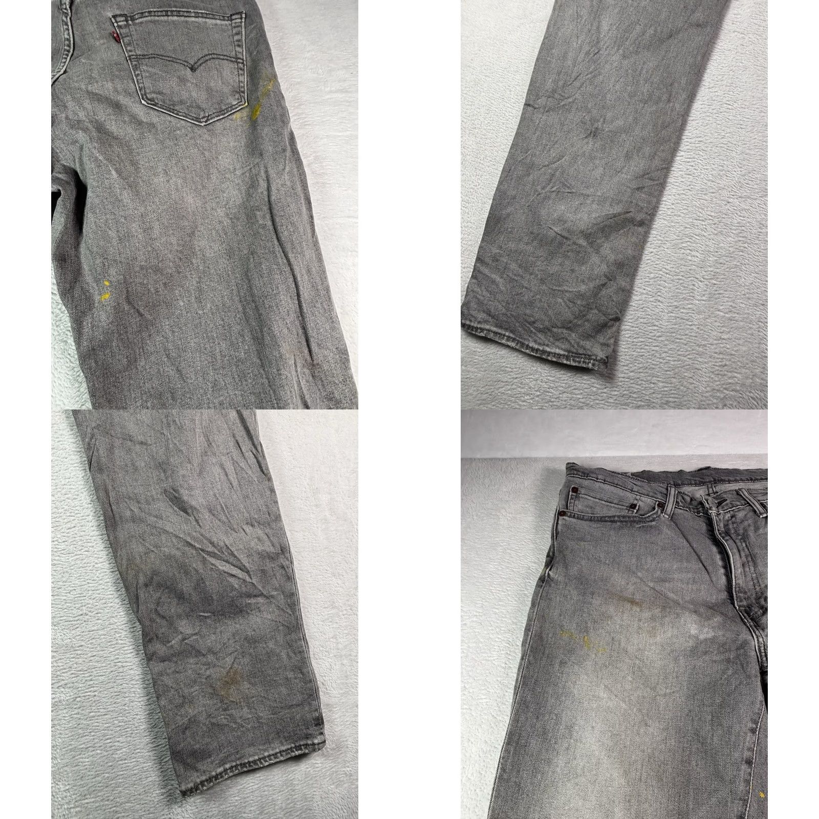 Levi's Levi’s 541 Jeans Men’s 34x32 Gray Denim Stretch Regular Fit 5-Pocket Logo 90s USA Vintage Style Tapered Size US 34 / EU 50 - 9 Thumbnail