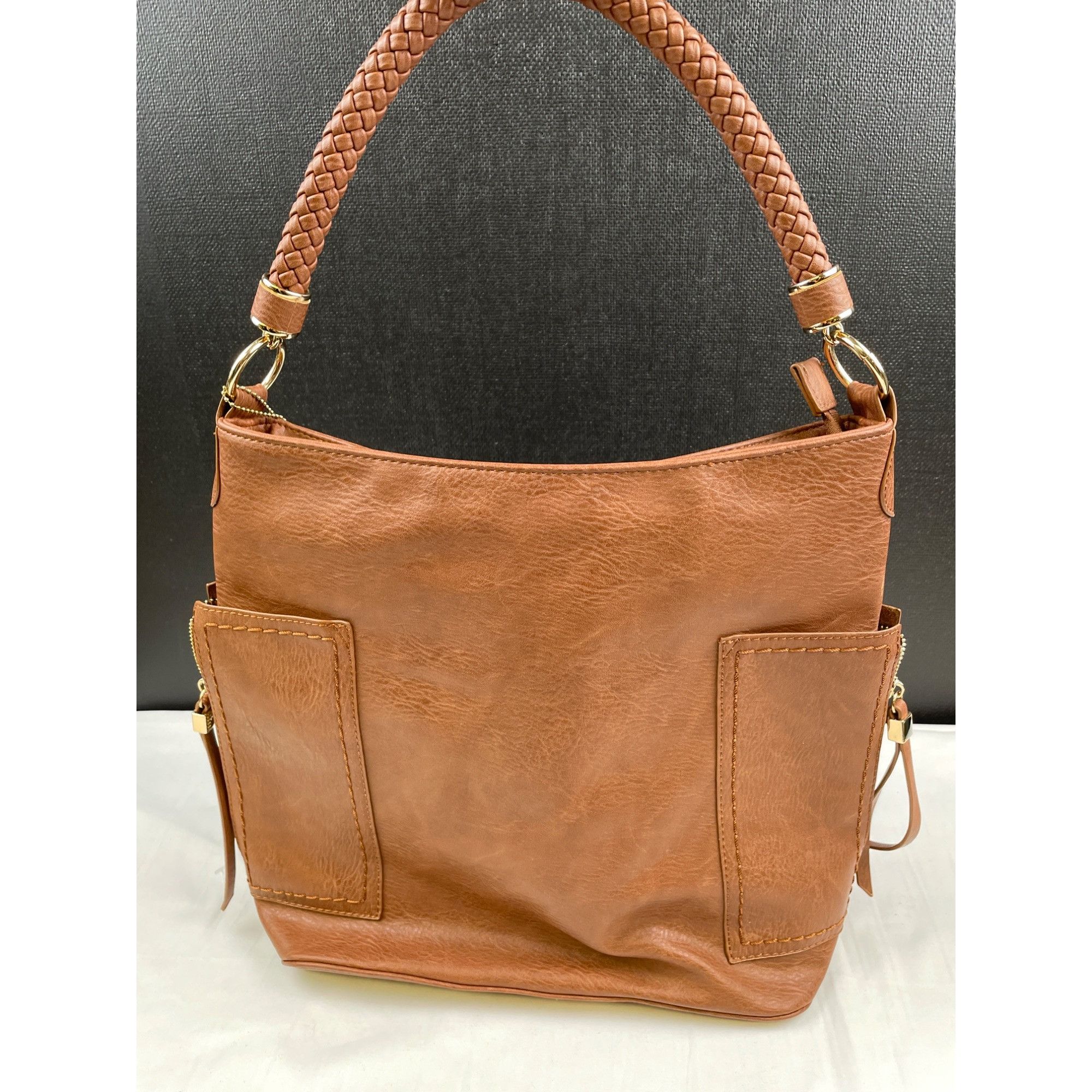 Other Miztique Women's Vegan Leather Brown Shoulder Bag/Tote SKU Size ONE SIZE - 3 Thumbnail